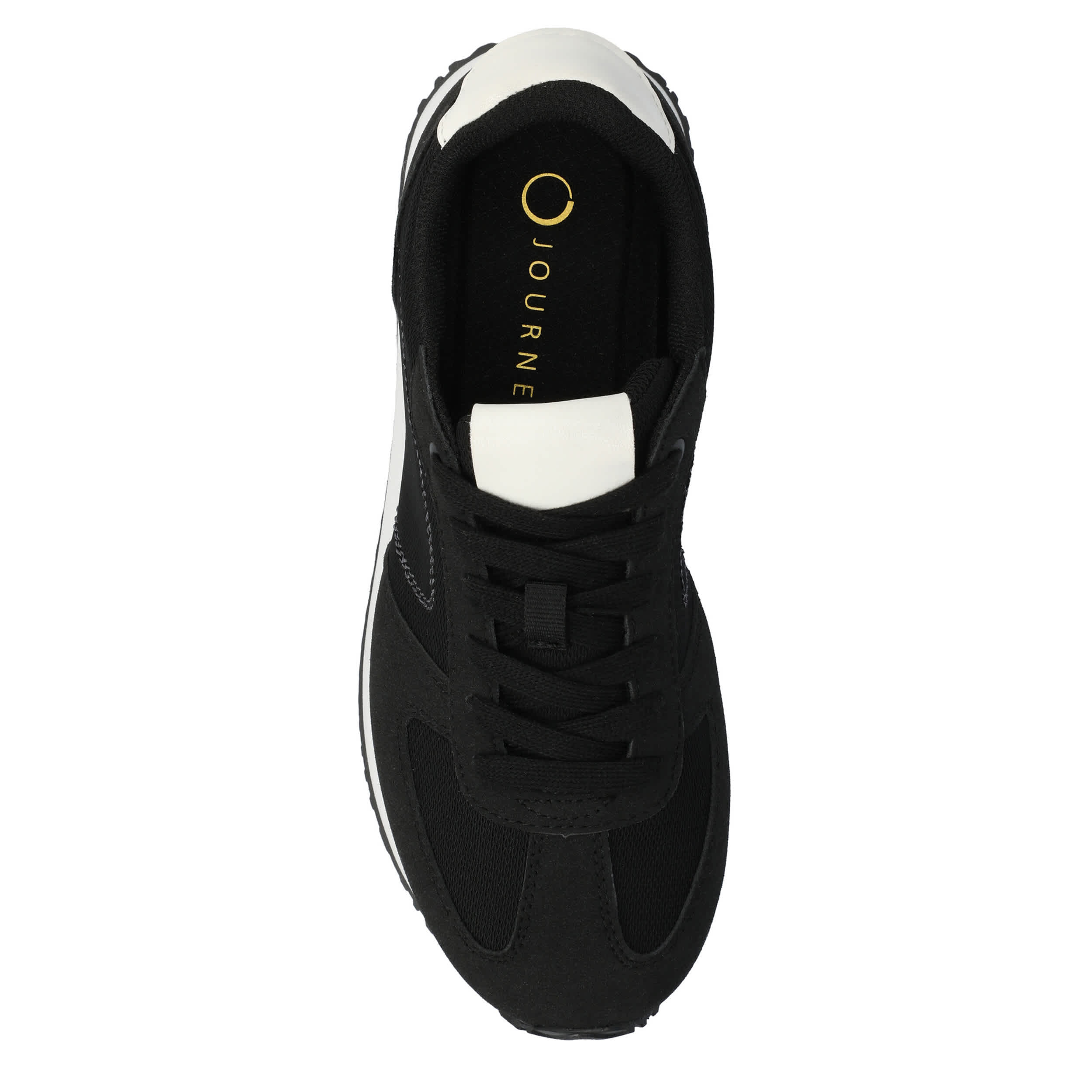 JOURNEE COLLECTION-WOMENS FLOW SNEAKER-BLACK & 