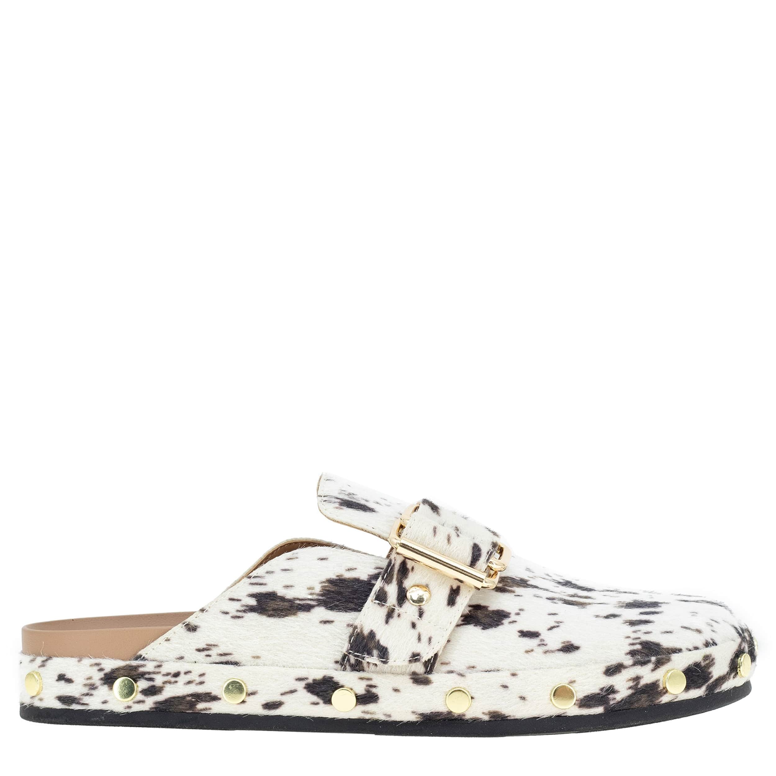 BCBG GENERATION-WOMENS HAISLEY CLOG-WHITE & BLACK