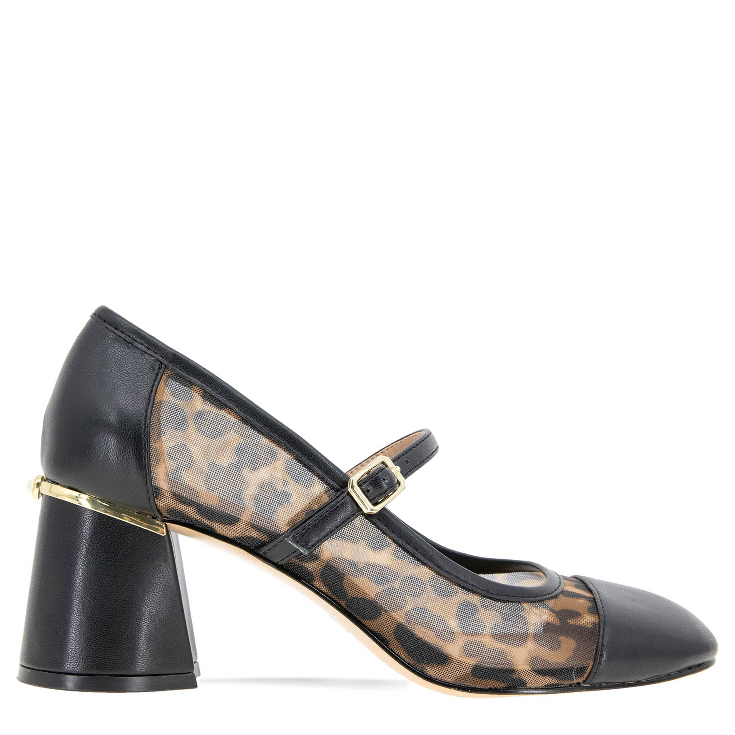 BCBG GENERATION-WOMENS MILLIE PUMP-LEOPARD & BLACK