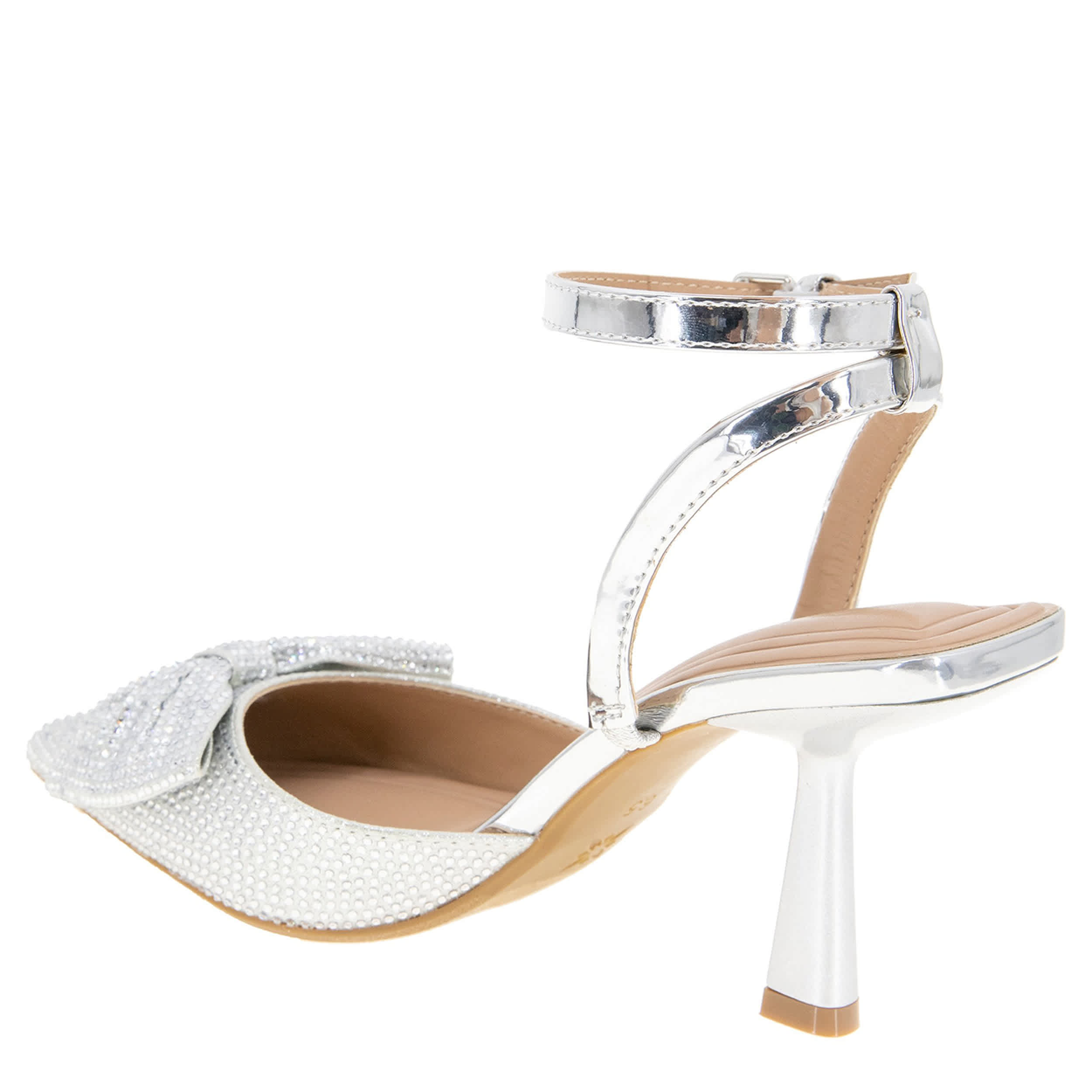 BCBG GENERATION-WOMENS IDALIA PUMP-SILVER & MED METALLIC
