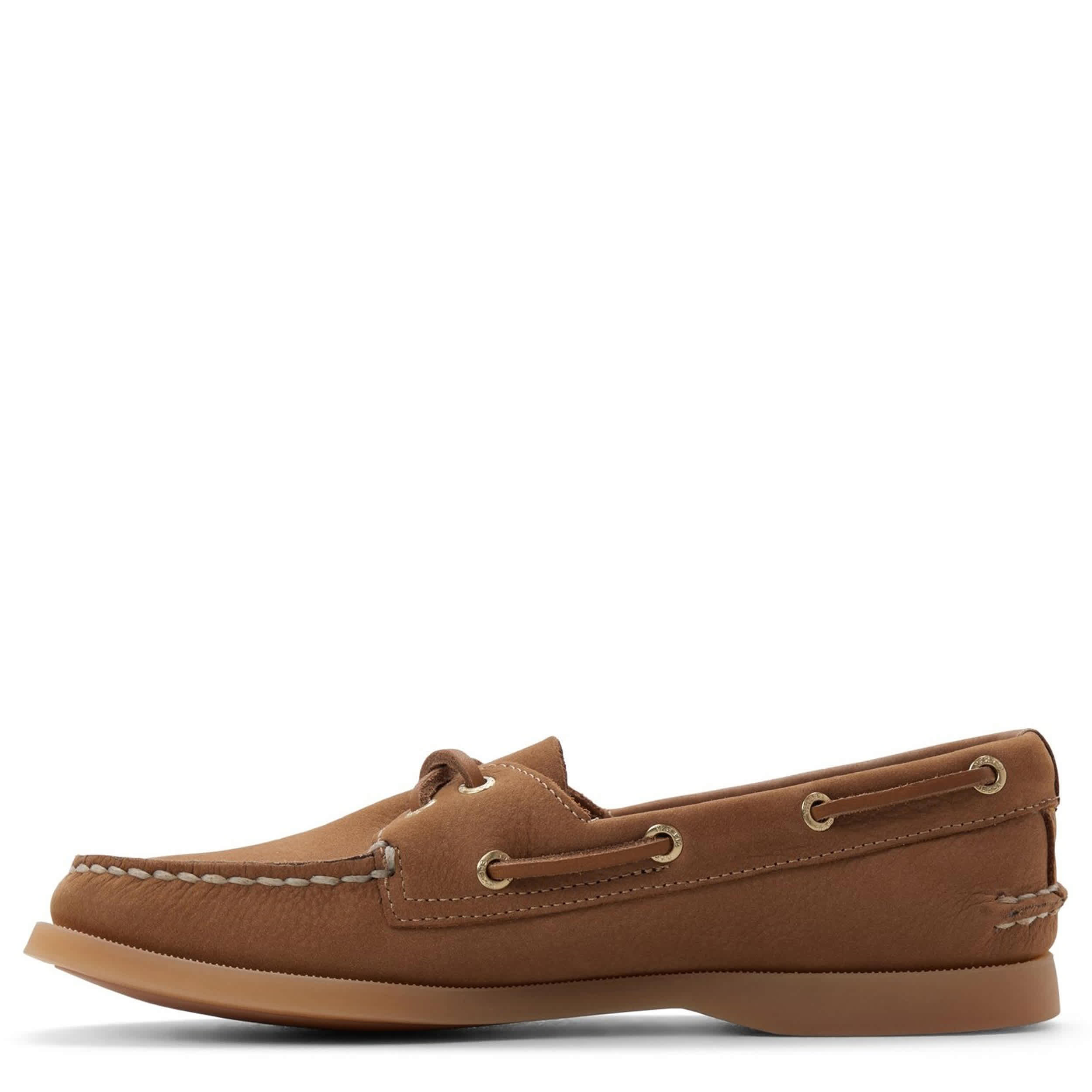 SPERRY-WOMENS A/O 2 EYE BOAT SHOE-TAN & 