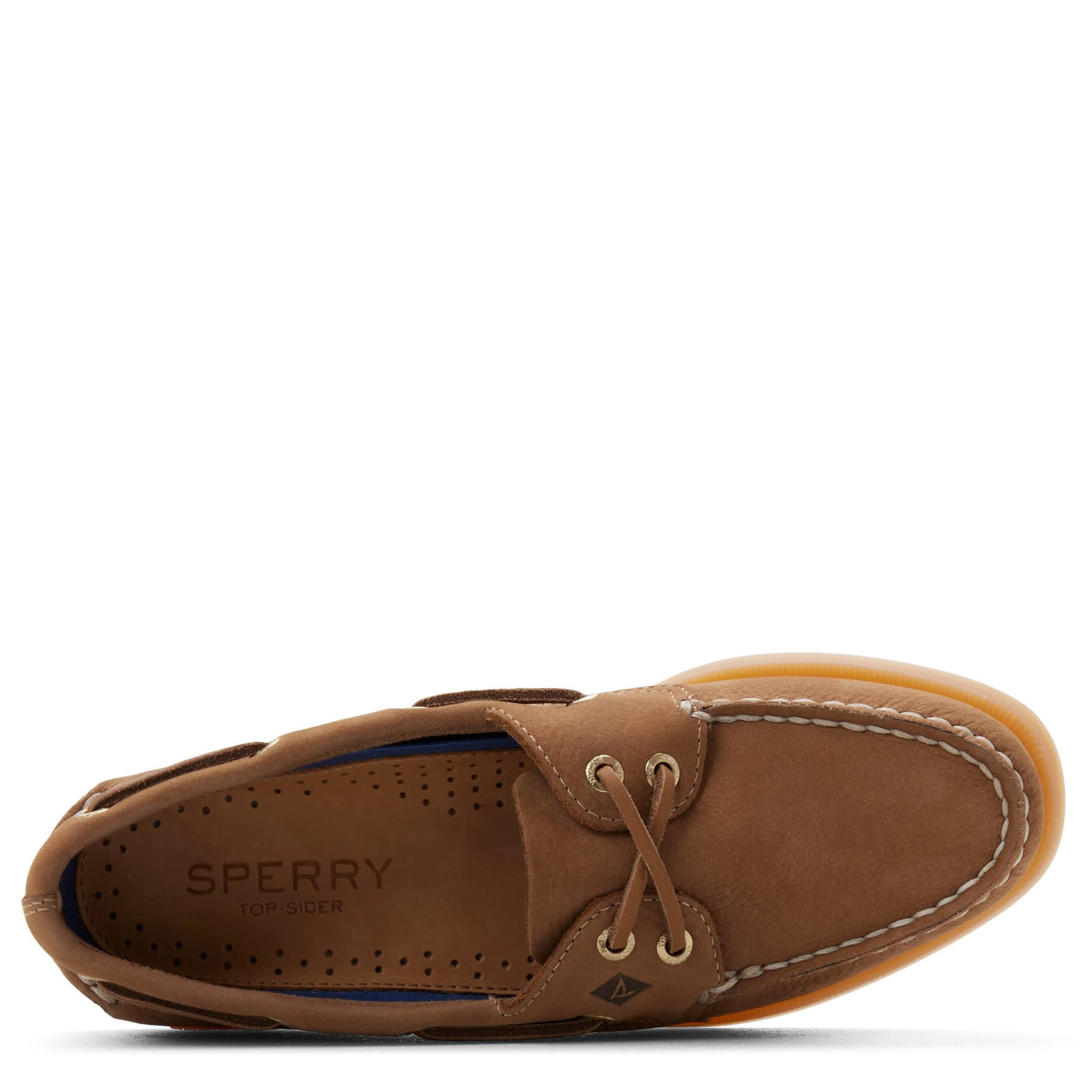SPERRY-WOMENS A/O 2 EYE BOAT SHOE-TAN & 