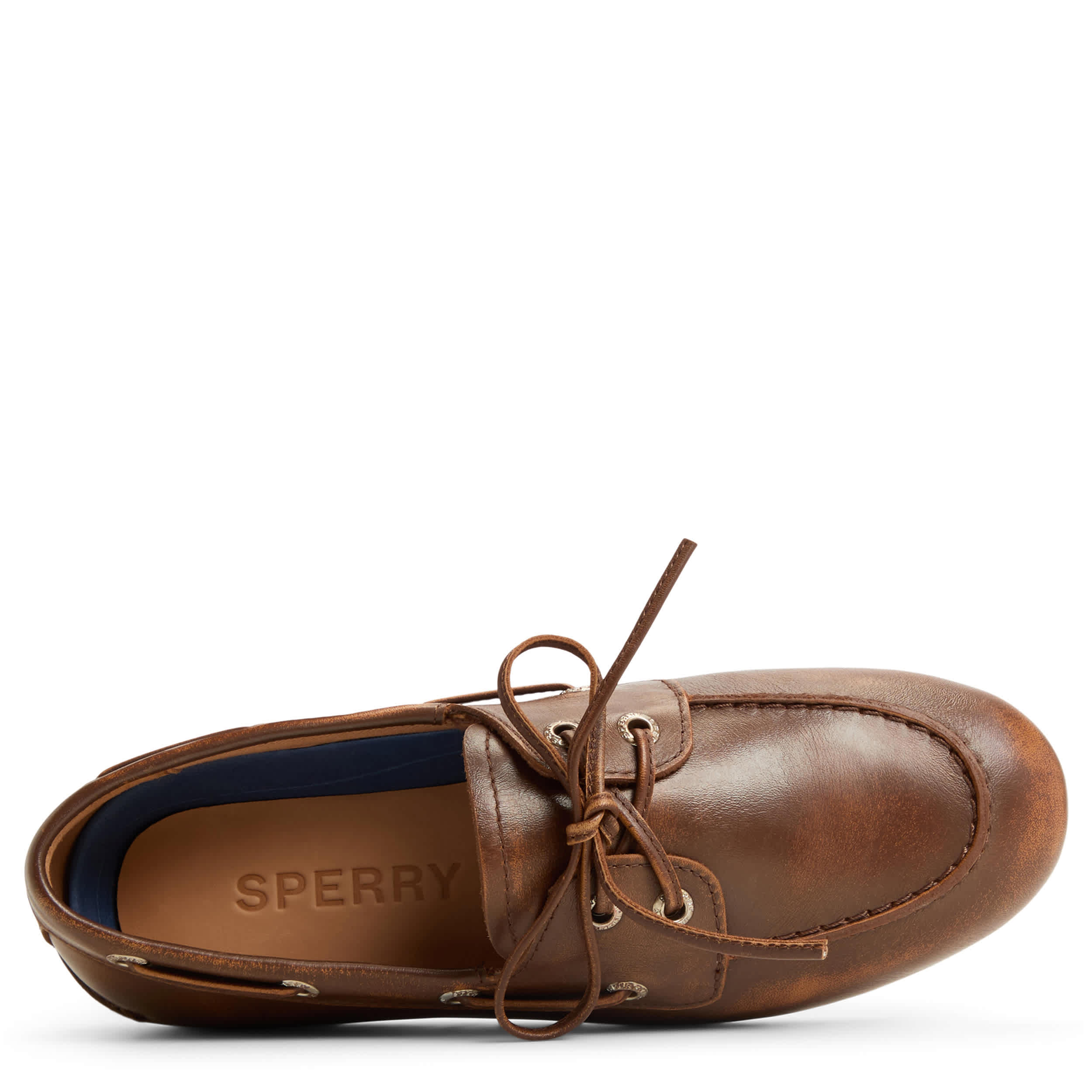 SPERRY-WOMENS SLIMBOAT BOAT SHOE-BROWN & 
