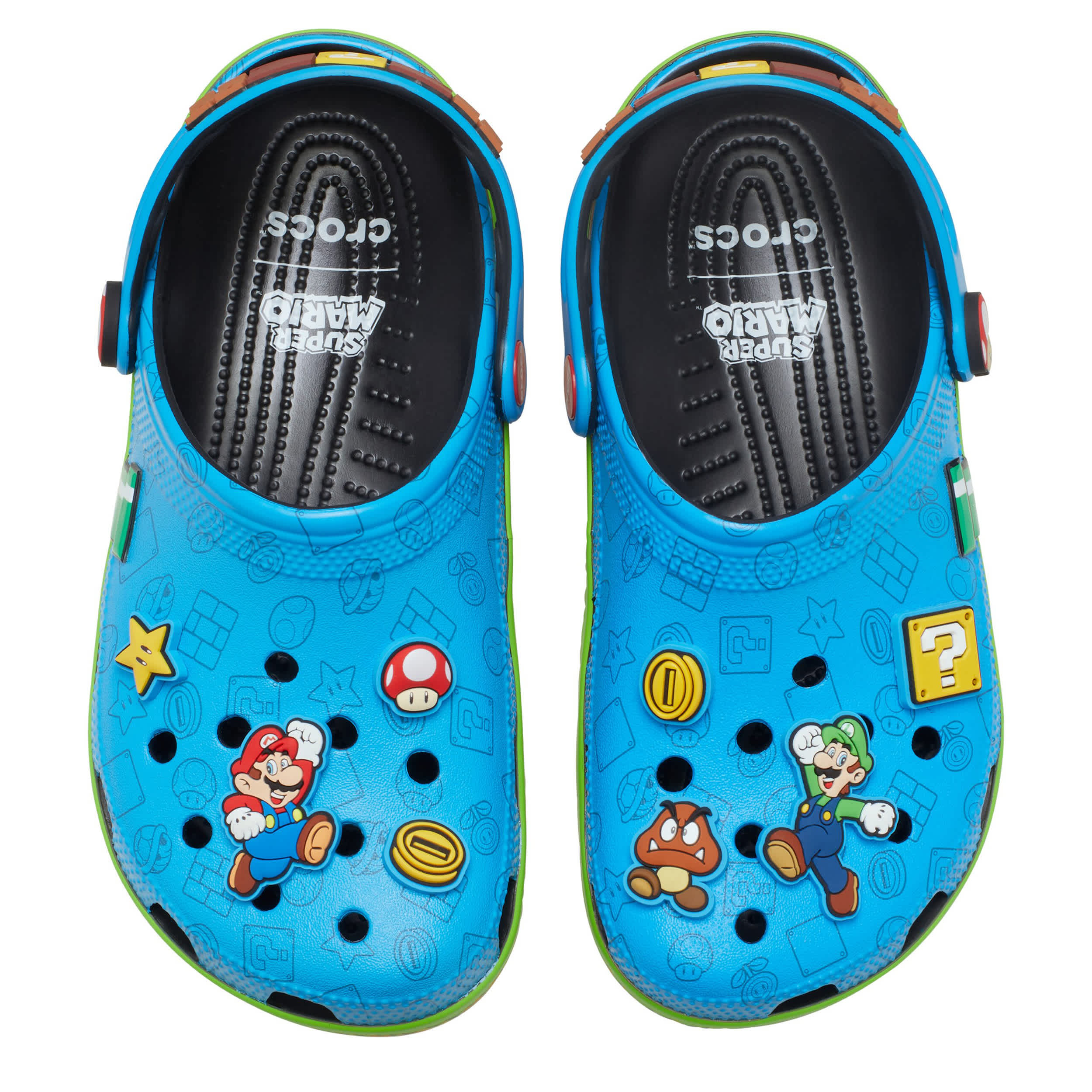 CROCS-MENS SUPER MARIO CLASSIC CLOG-BLUE & MULTICOLOR