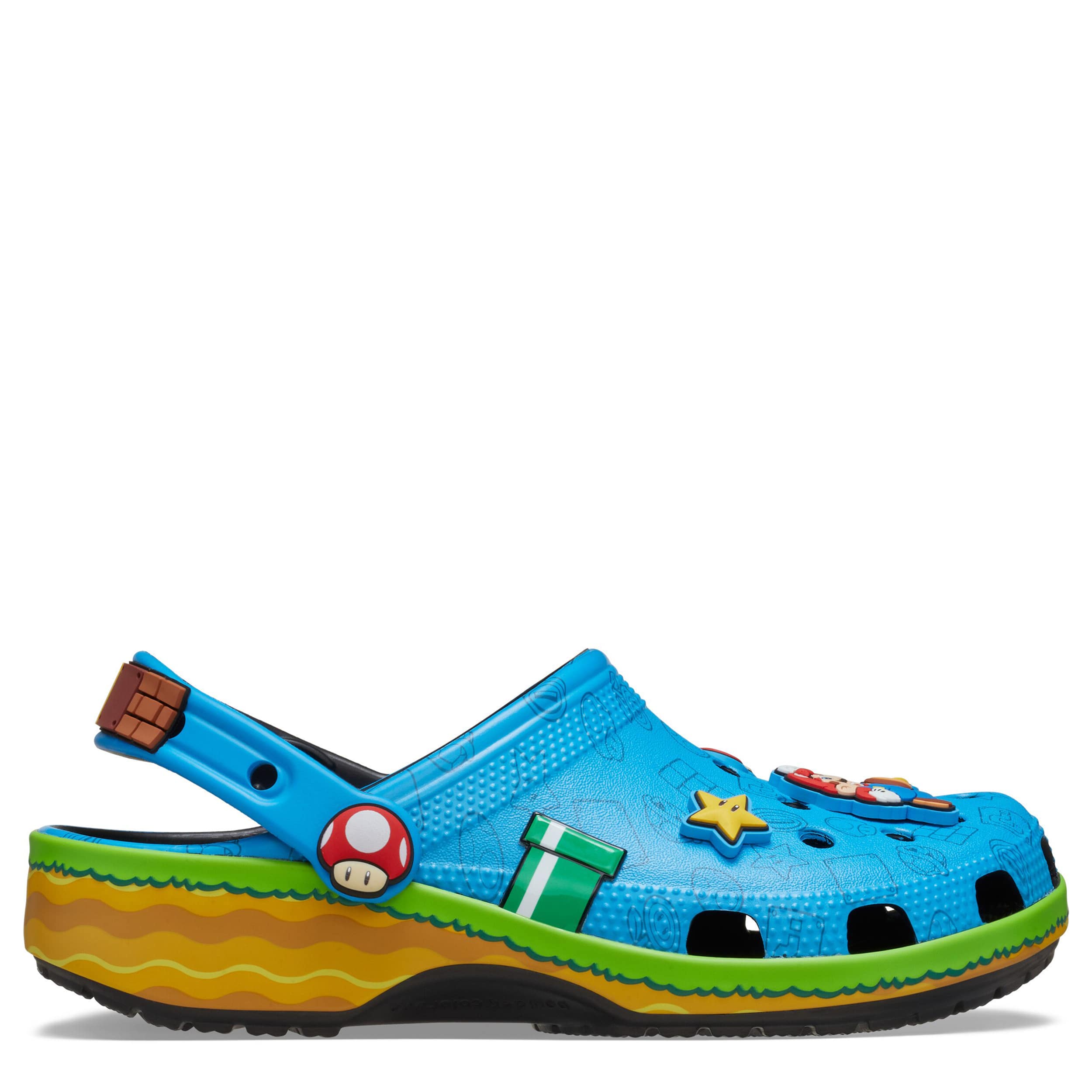 CROCS-MENS SUPER MARIO CLASSIC CLOG-BLUE & MULTICOLOR