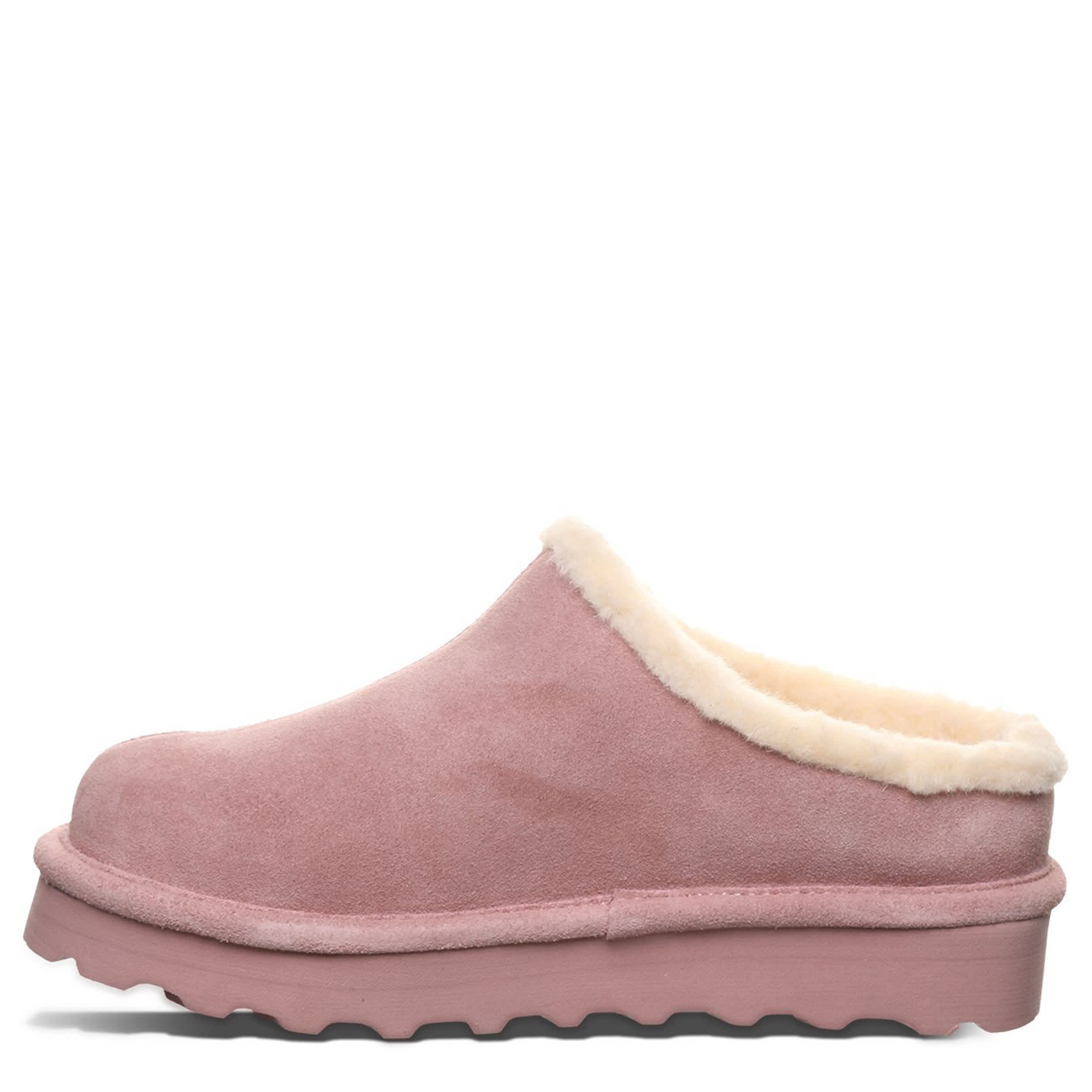 BEARPAW-WOMENS IZZY PLATFORM LO SLIPPER-PINK & 