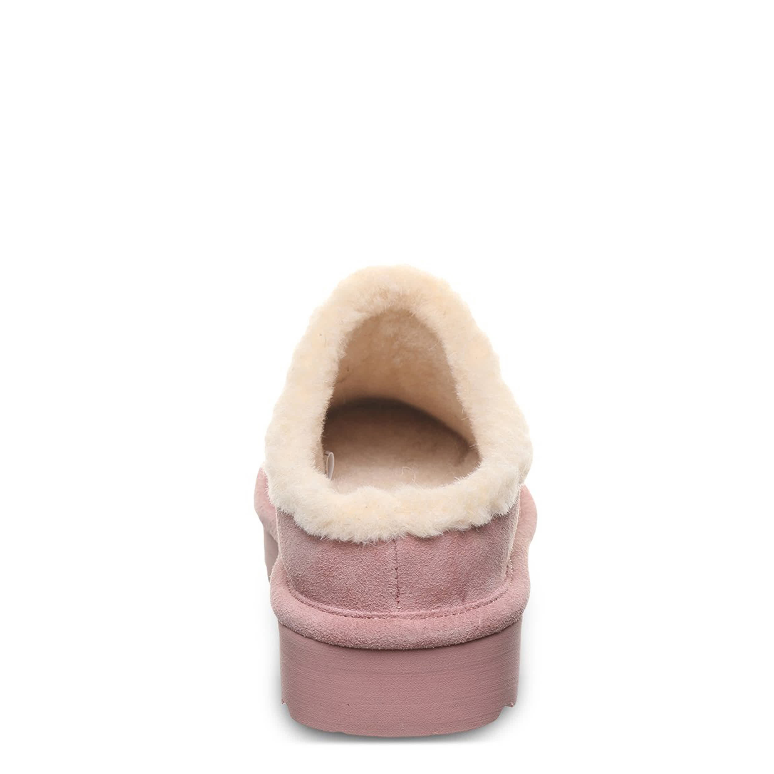 BEARPAW-WOMENS IZZY PLATFORM LO SLIPPER-PINK & 