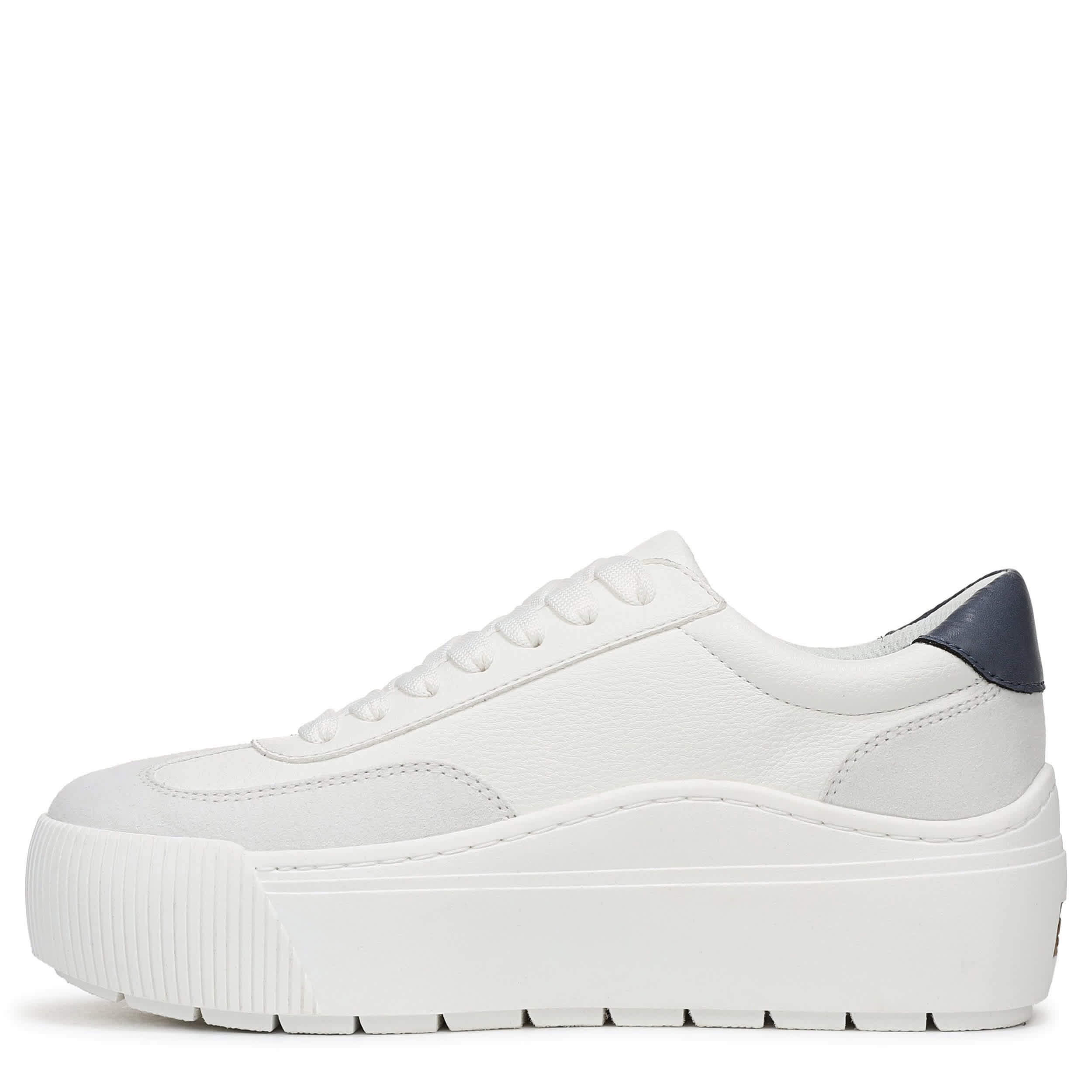 DR. SCHOLL'S-WOMENS TIME OFF MOST PLATFORM SNEAKER-WHITE & GREY