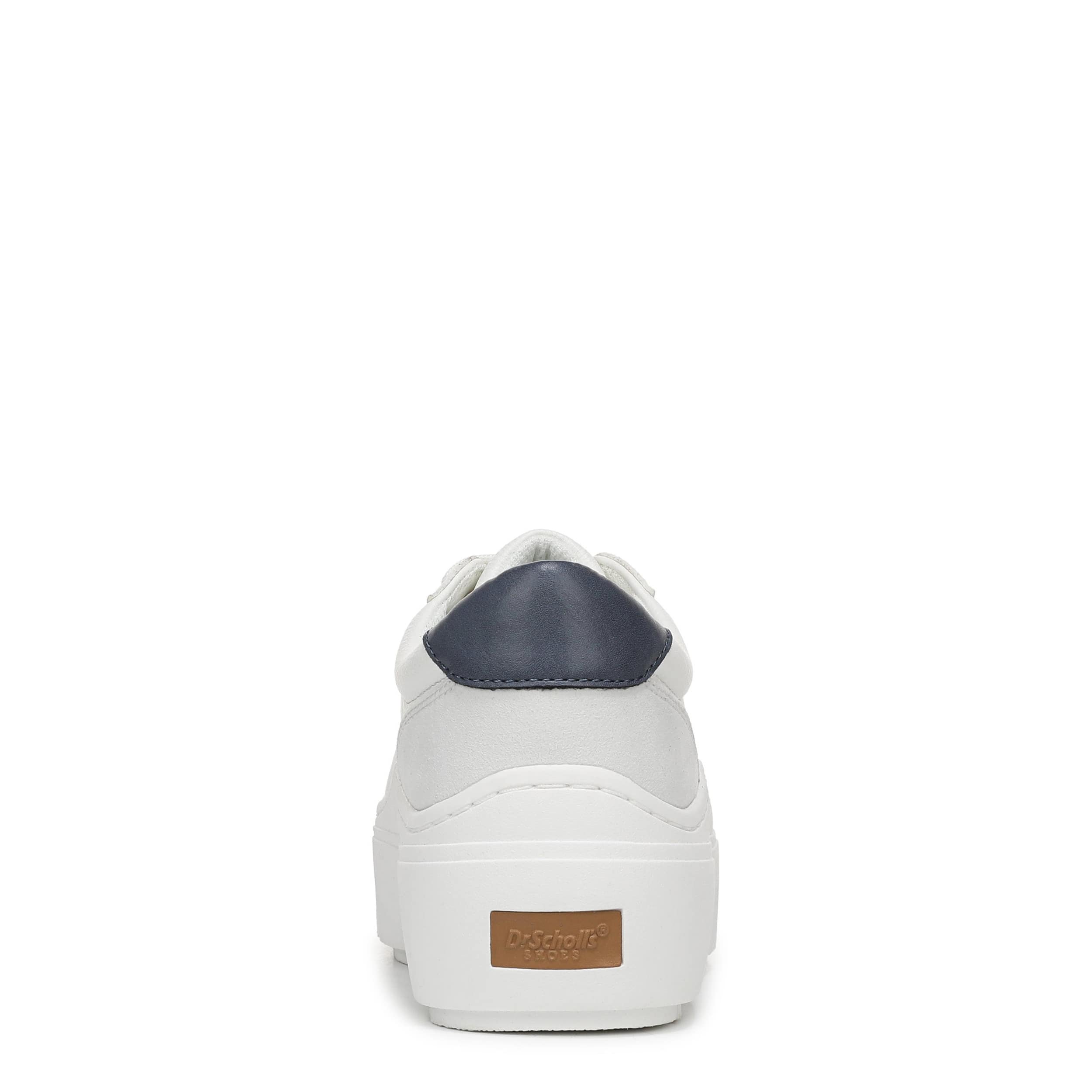 DR. SCHOLL'S-WOMENS TIME OFF MOST PLATFORM SNEAKER-WHITE & GREY