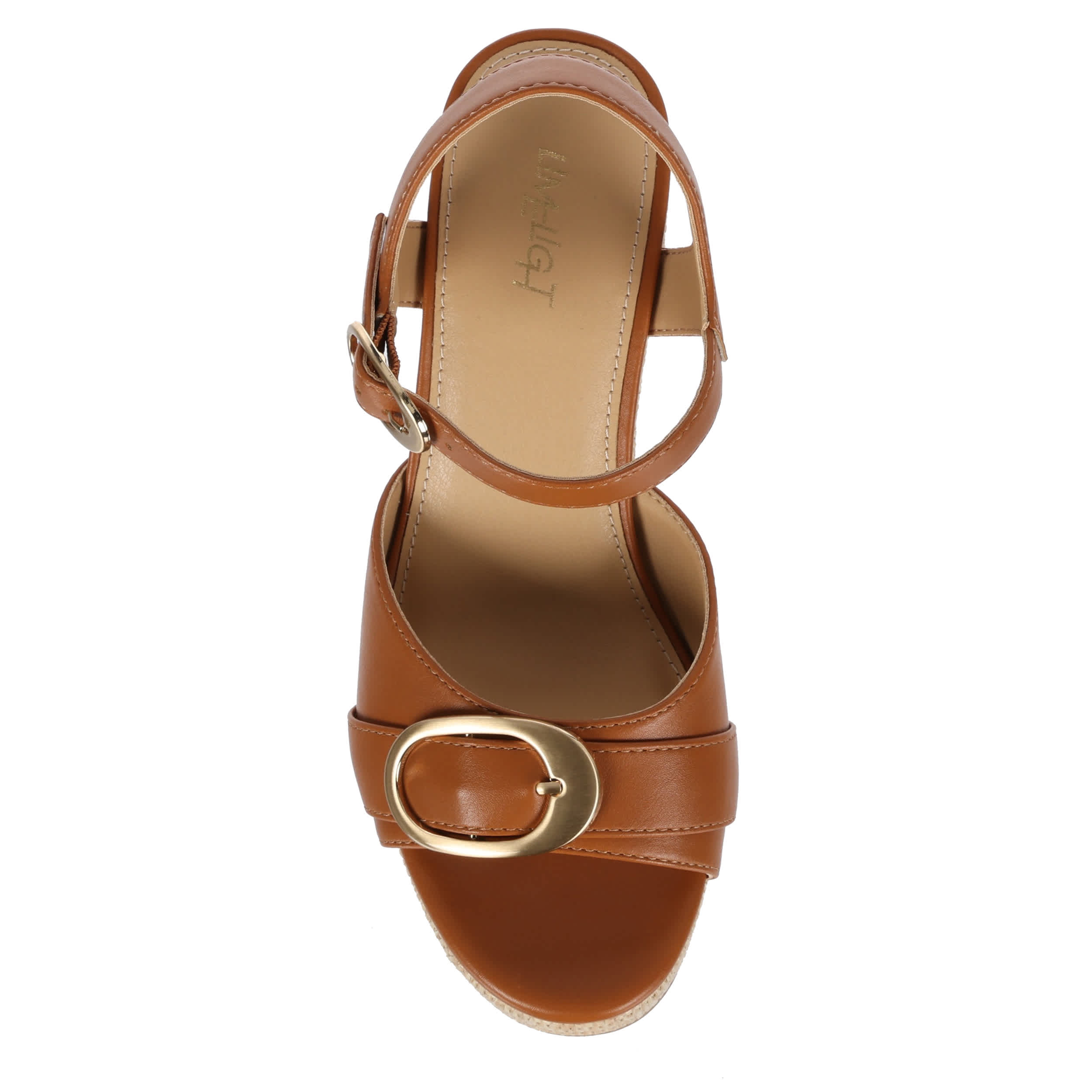 LIMELIGHT-WOMENS CASSEY PLATFORM SANDAL-COGNAC & 