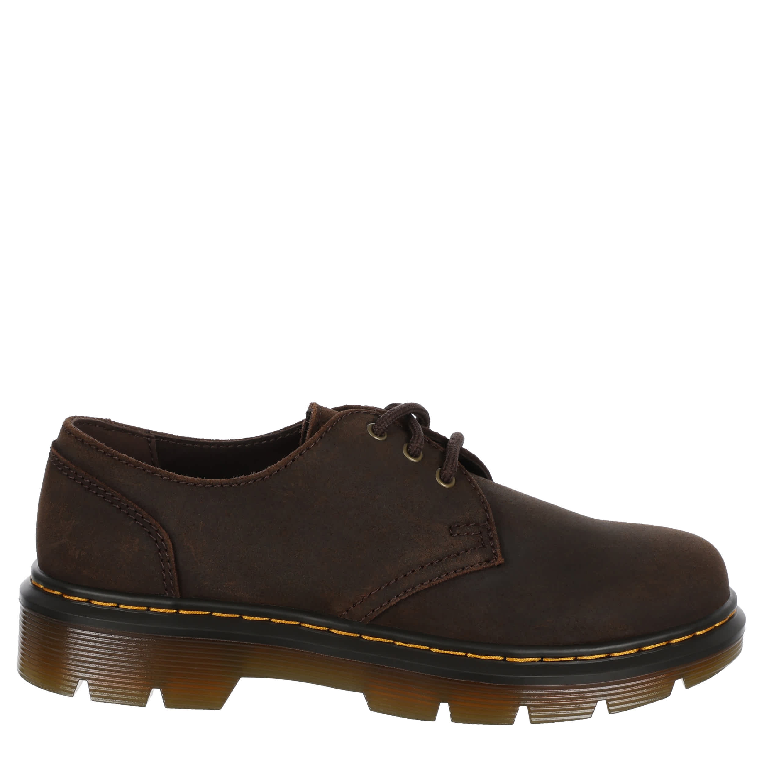 DR.MARTENS-WOMENS APRILE 3 EYE OXFORD-DARK BROWN & 