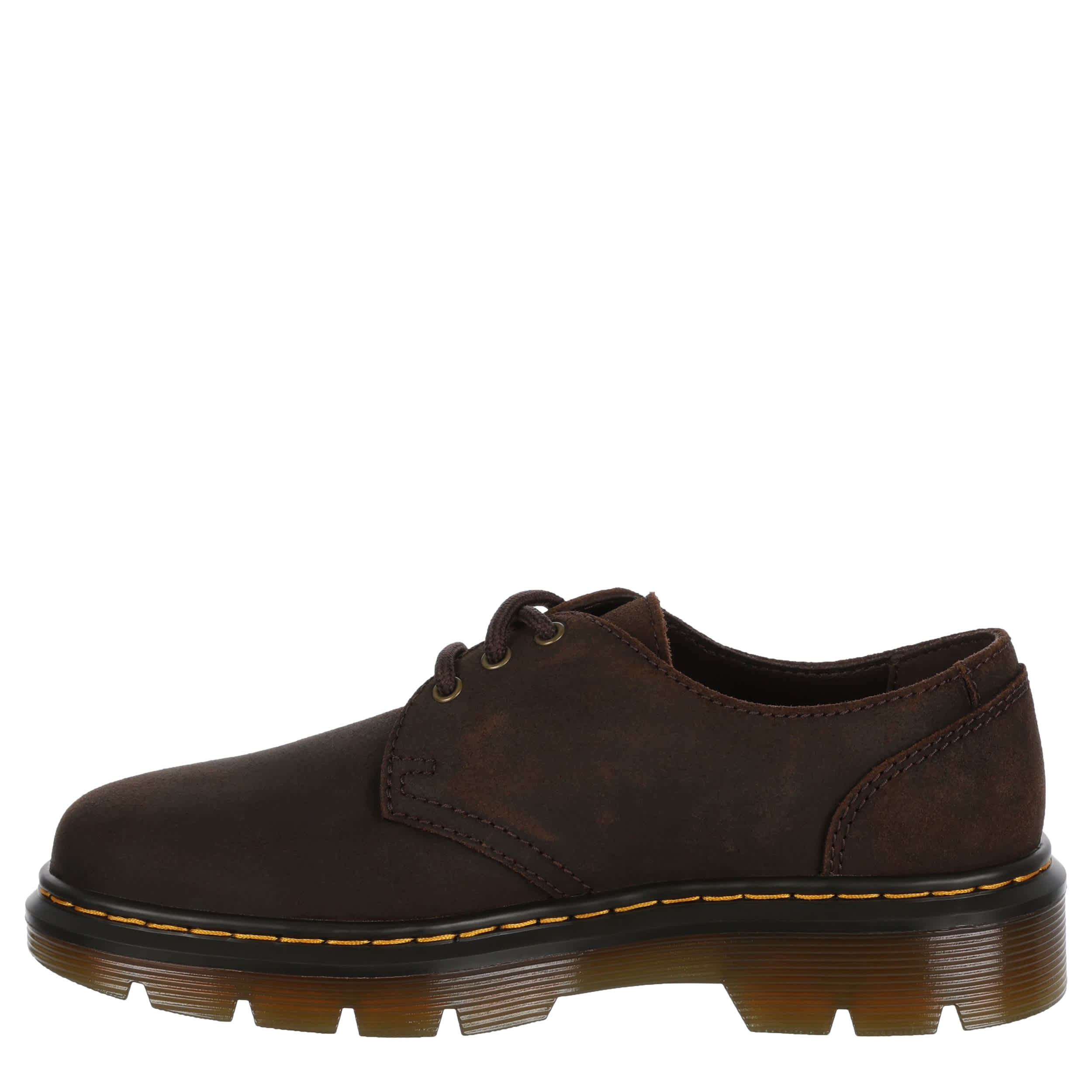 DR.MARTENS-WOMENS APRILE 3 EYE OXFORD-DARK BROWN & 