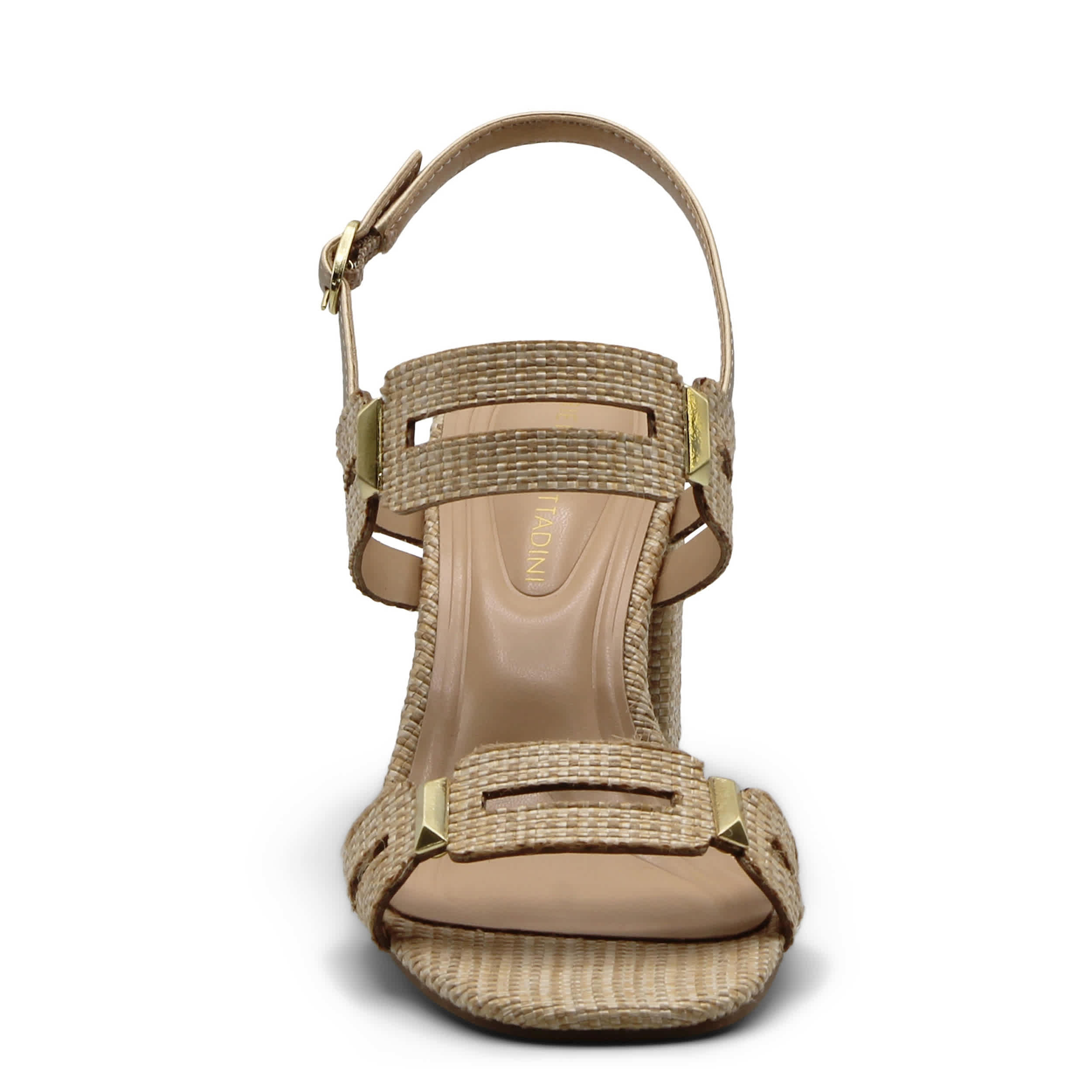 ADRIENNE VITTADINI-WOMENS ADDA SANDAL-NATURAL & 