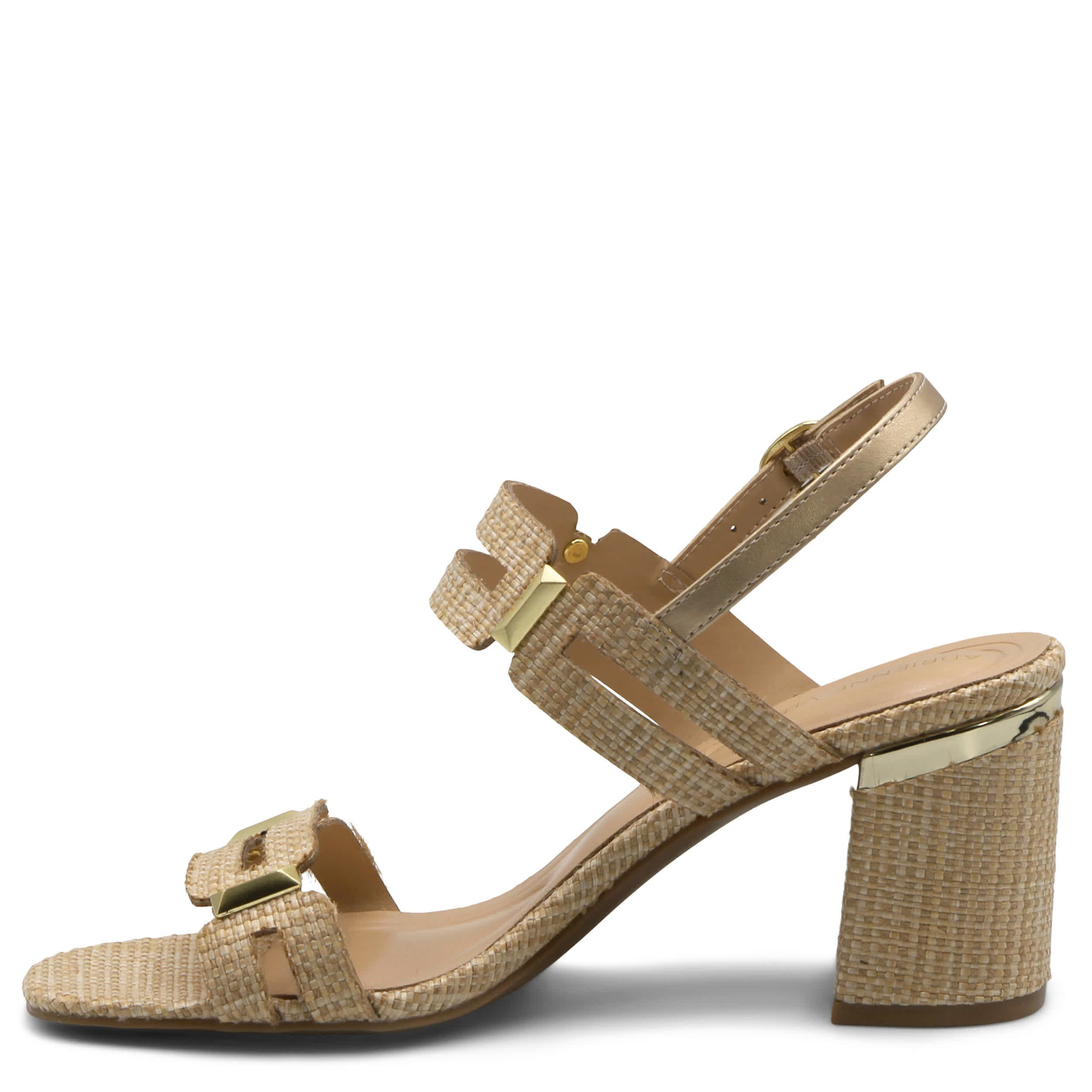 ADRIENNE VITTADINI-WOMENS ADDA SANDAL-NATURAL & 
