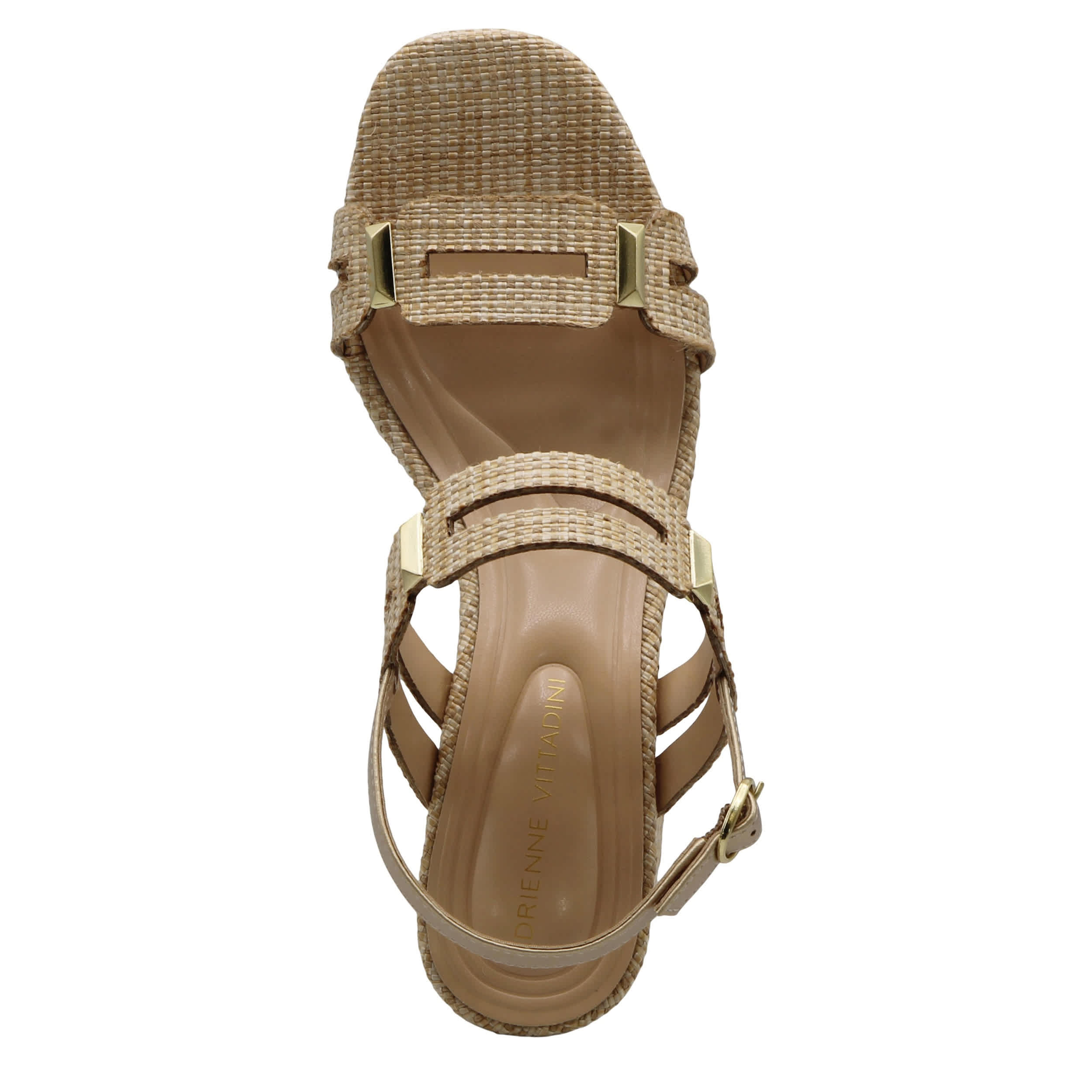 ADRIENNE VITTADINI-WOMENS ADDA SANDAL-NATURAL & 