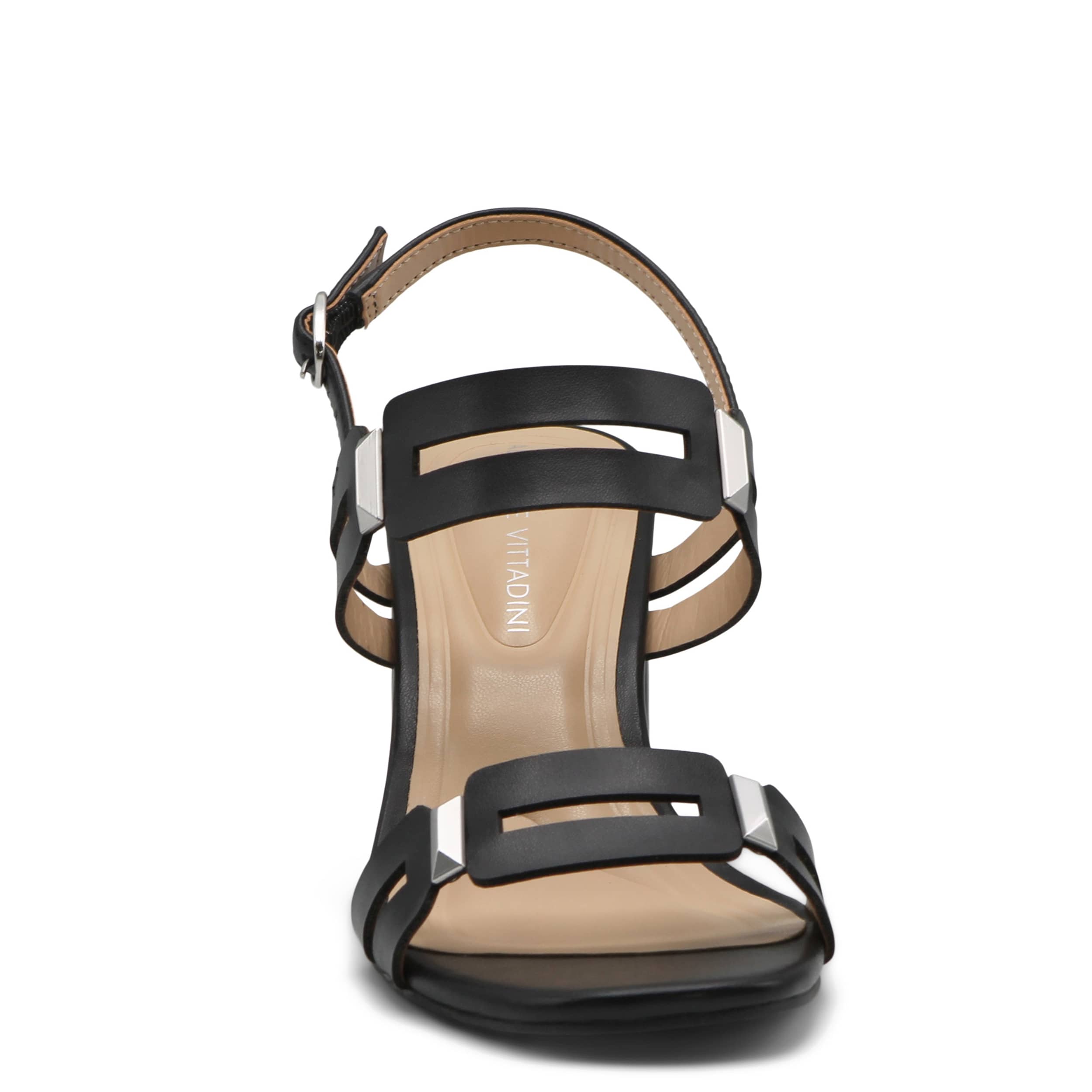 ADRIENNE VITTADINI-WOMENS ADDA SANDAL-BLACK & 