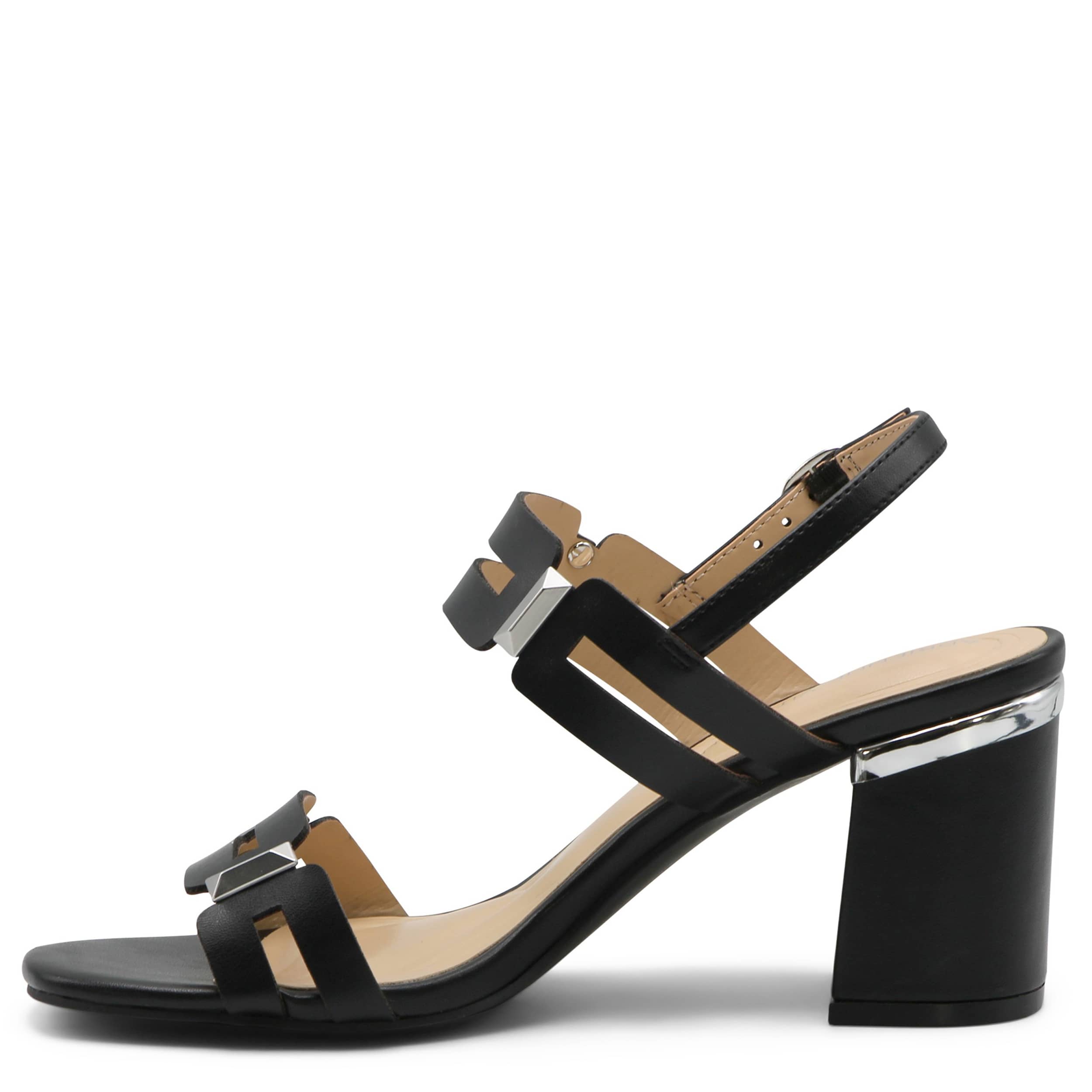 ADRIENNE VITTADINI-WOMENS ADDA SANDAL-BLACK & 