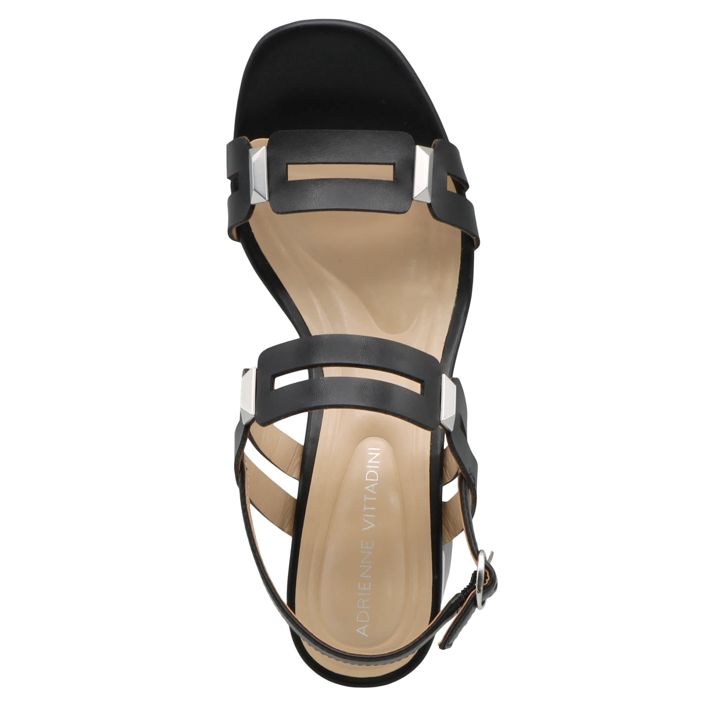 ADRIENNE VITTADINI-WOMENS ADDA SANDAL-BLACK & 
