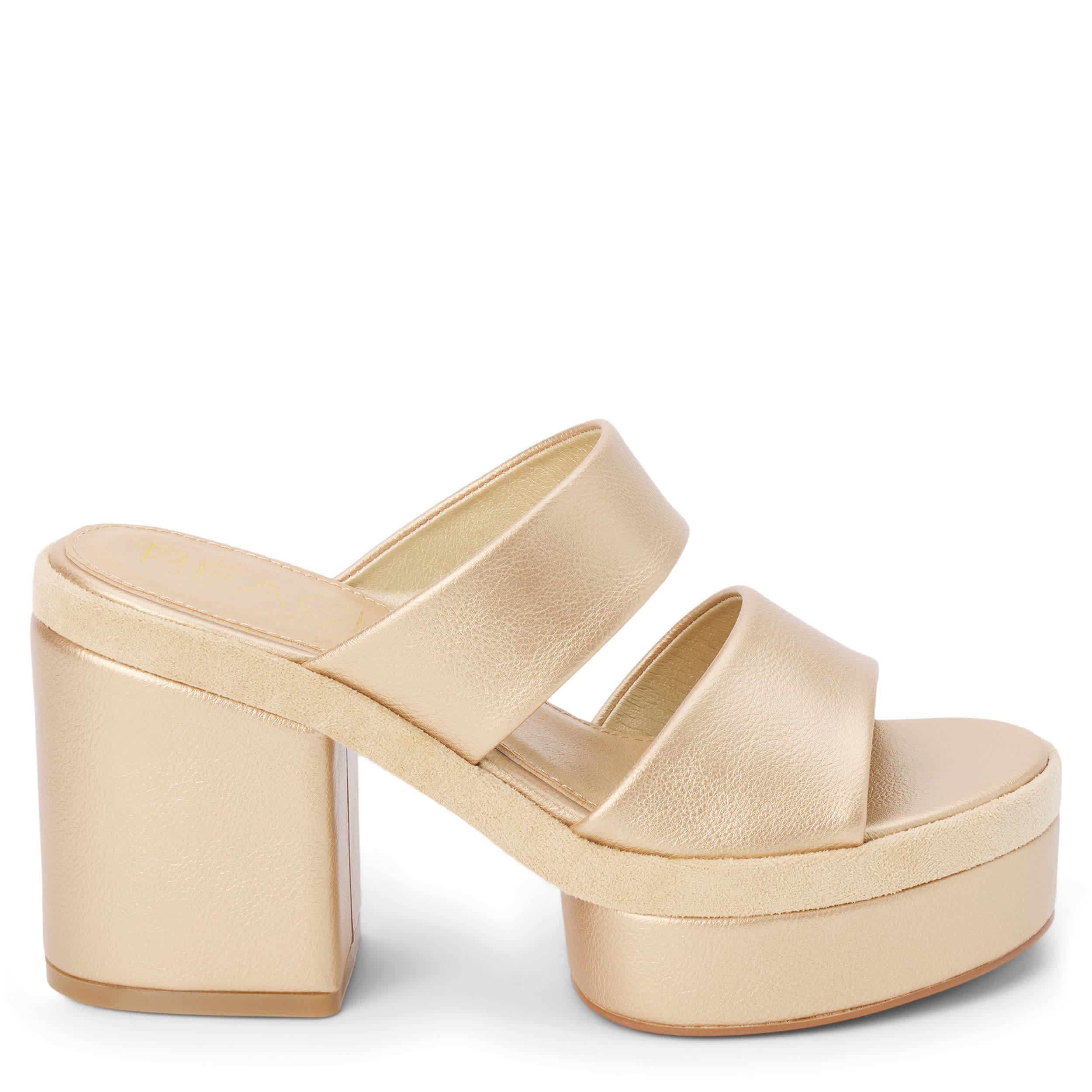 BEACH-WOMENS GRAHAM PLATFORM SANDAL-GOLD & GOLD