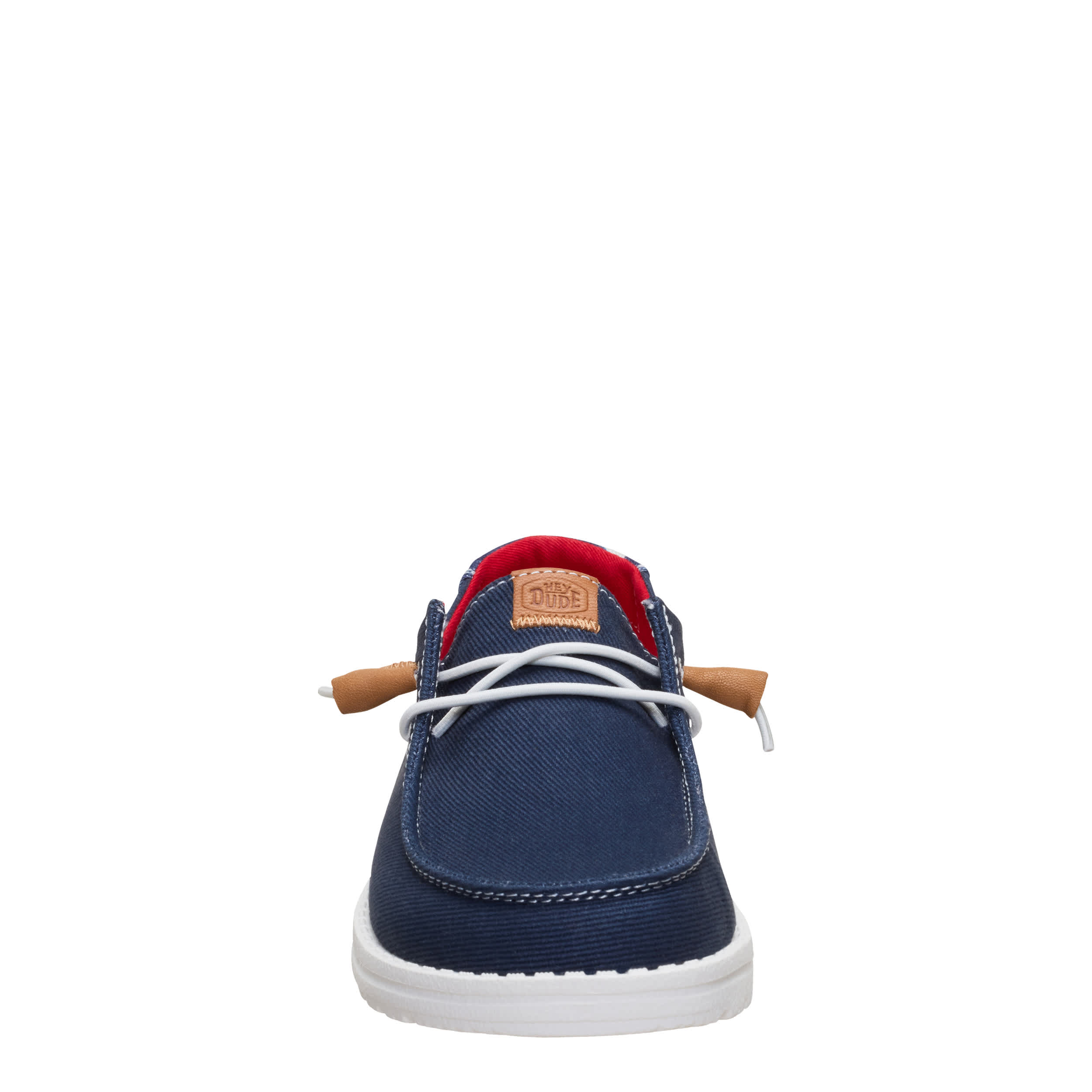 HEYDUDE-WOMENS WENDY AMERICANA STARS SLIP ON SNEAKER-NAVY & RED