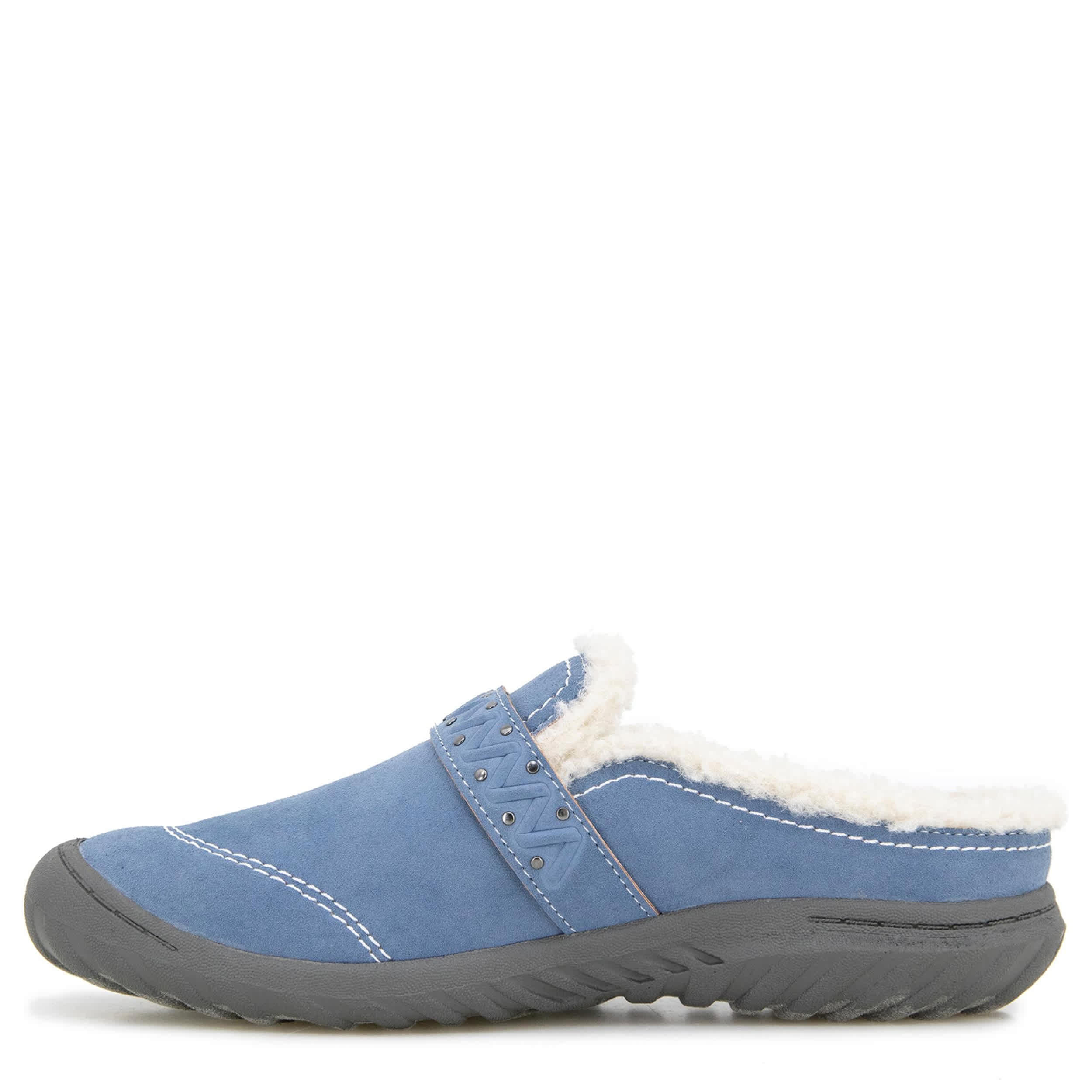 JBU-WOMENS RILEY FUR CLOG-DENIM & 