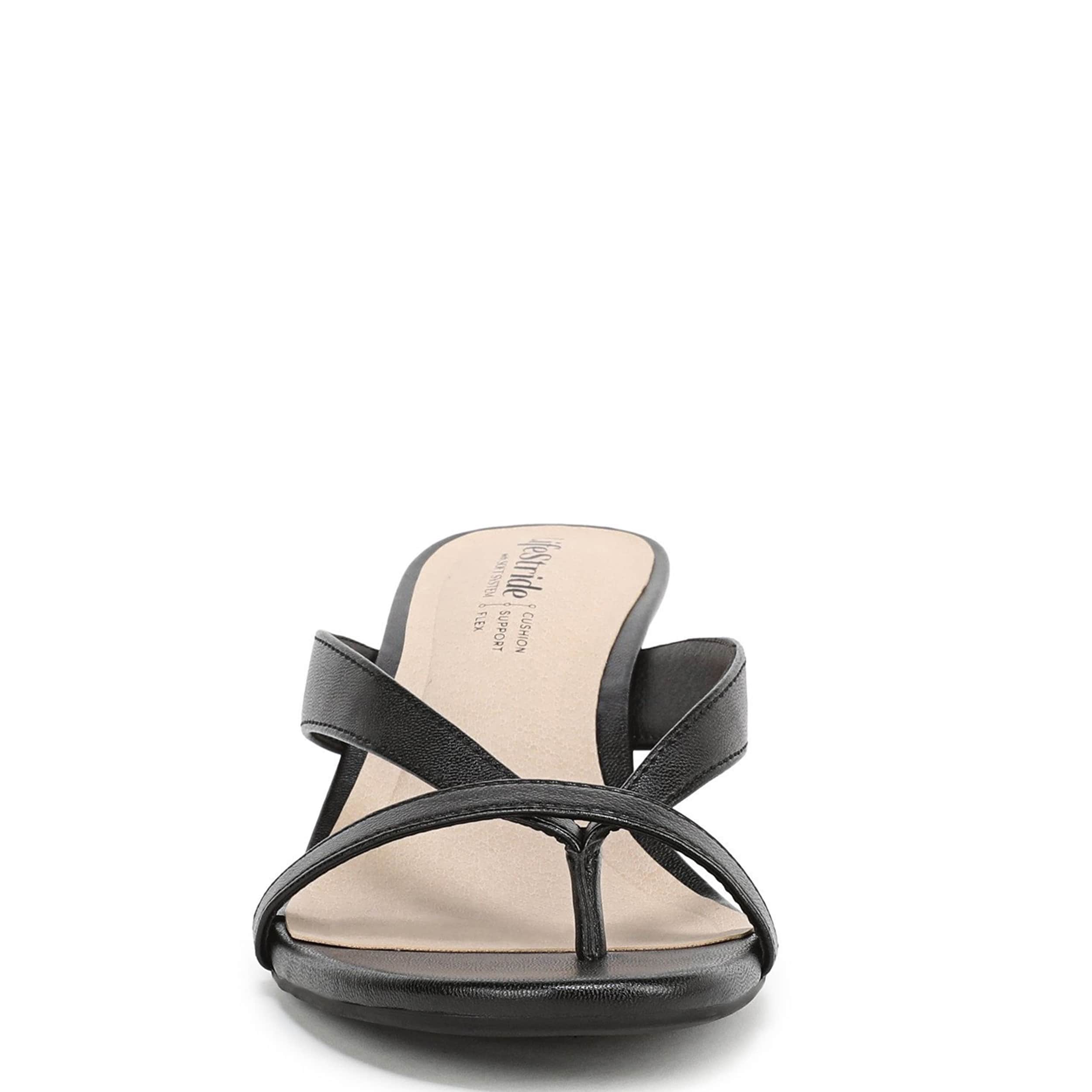 LIFESTRIDE-WOMENS NAVINE SANDAL-BLACK & 