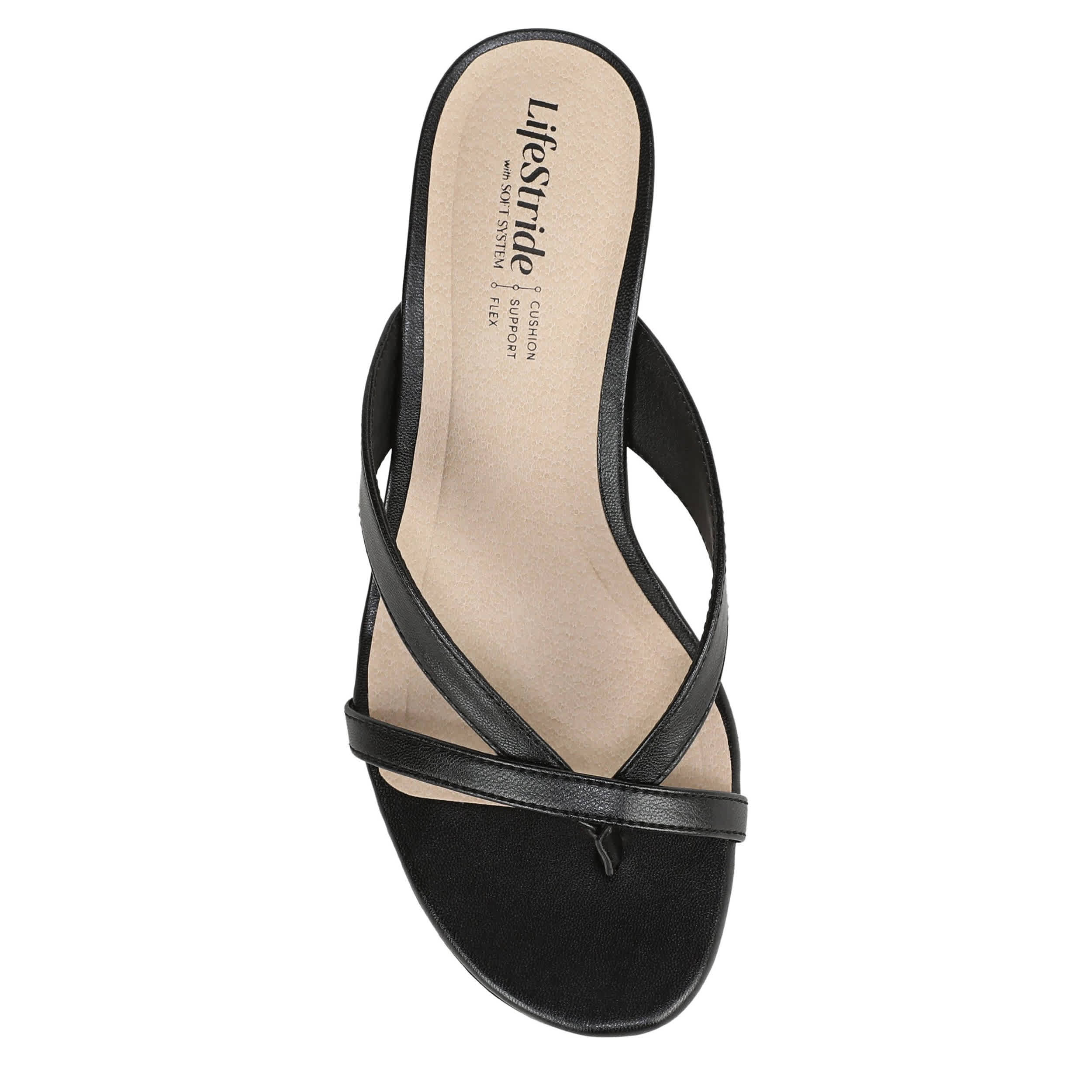LIFESTRIDE-WOMENS NAVINE SANDAL-BLACK & 