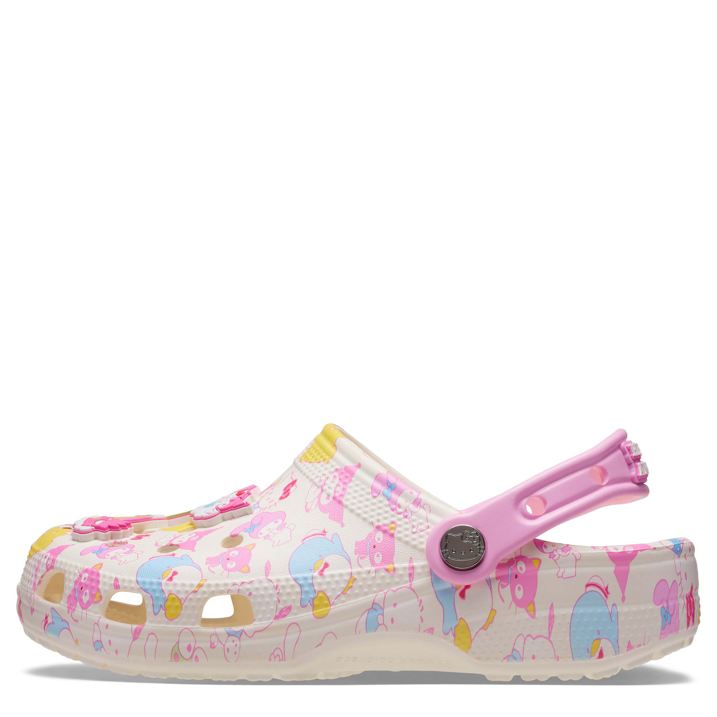 CROCS-WOMENS HELLO KITTY CLASSIC CLOG-WHITE & MULTICOLOR
