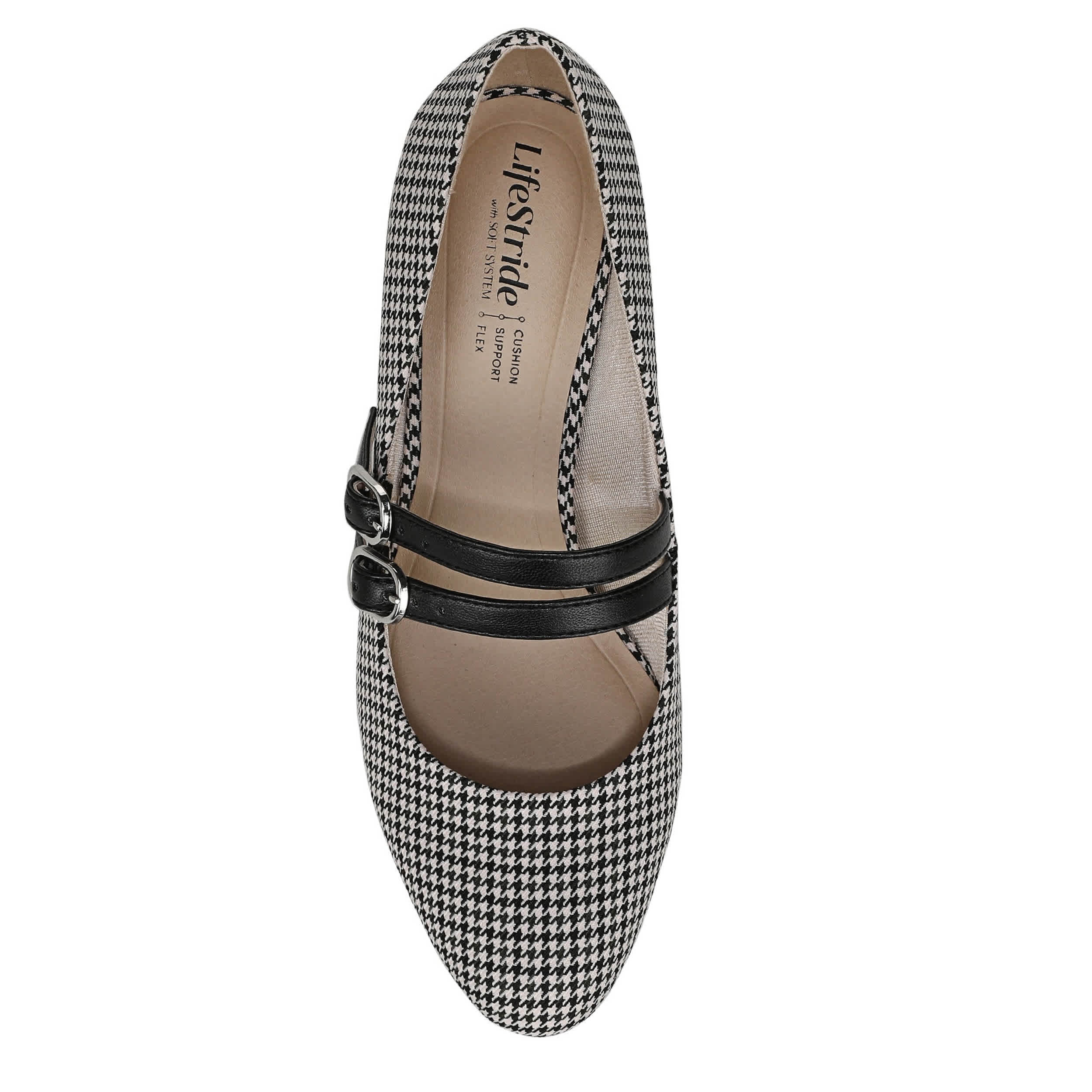 LIFESTRIDE-WOMENS TRUE PUMP-BLACK & WHITE