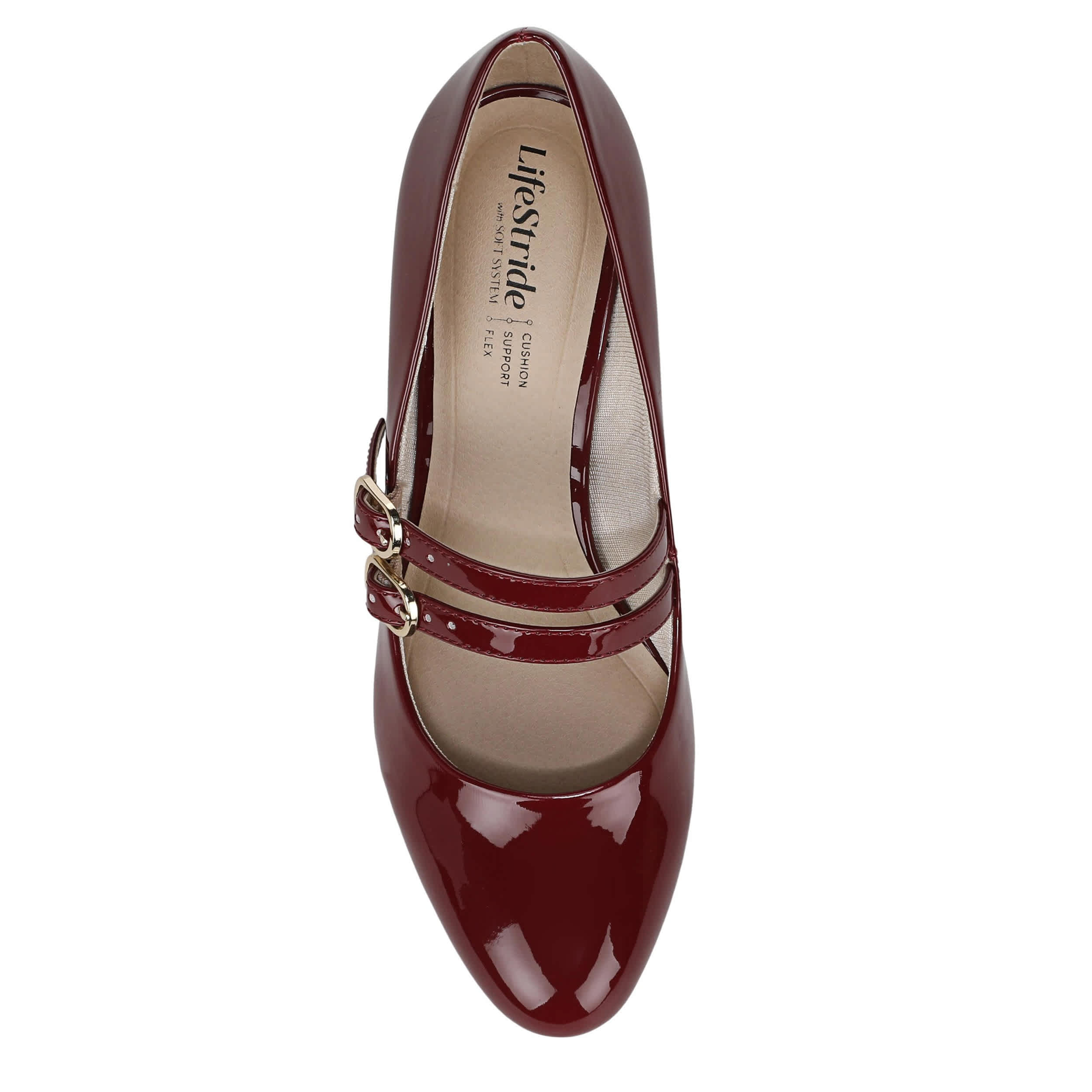 LIFESTRIDE-WOMENS TRUE PUMP-DARK RED & 