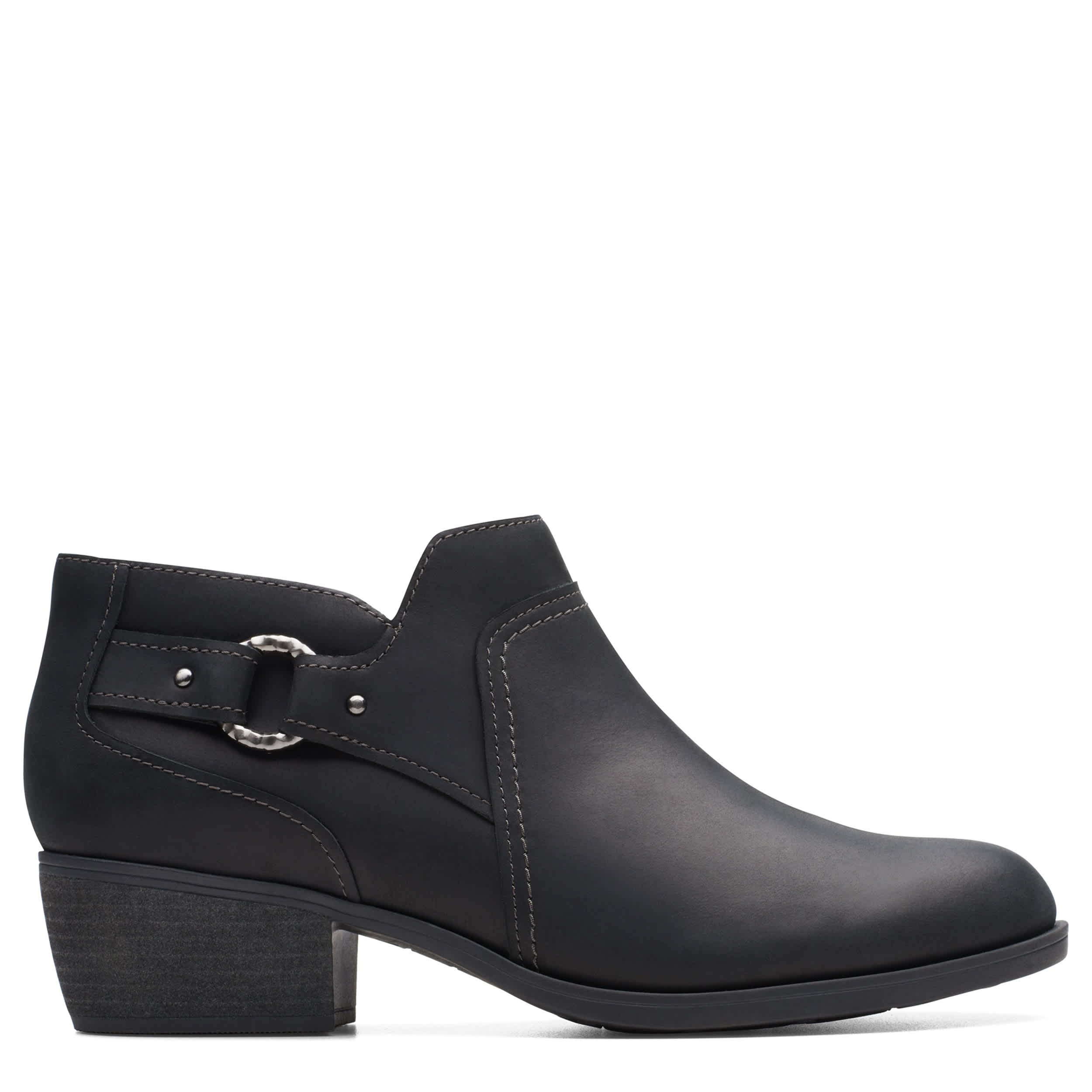 CLARKS-WOMENS CHARLTEN GRACE BOOTIE-BLACK & 