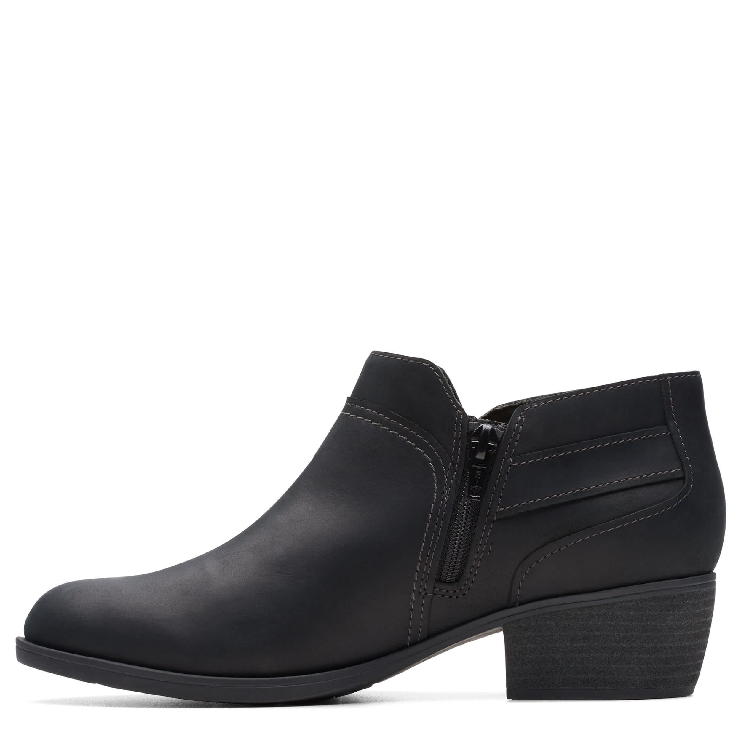 CLARKS-WOMENS CHARLTEN GRACE BOOTIE-BLACK & 