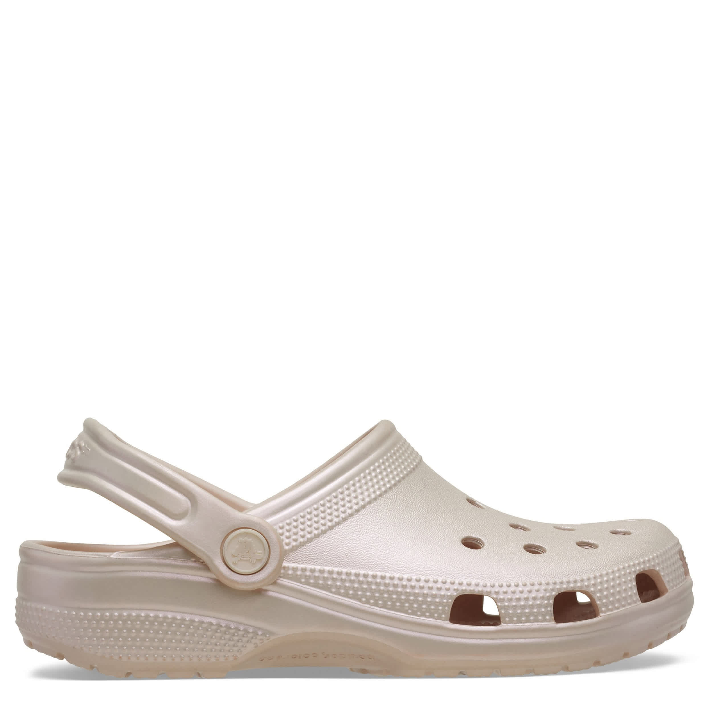 CROCS-WOMENS CLASSIC PEARL SHINE CLOG-LILAC & MED METALLIC