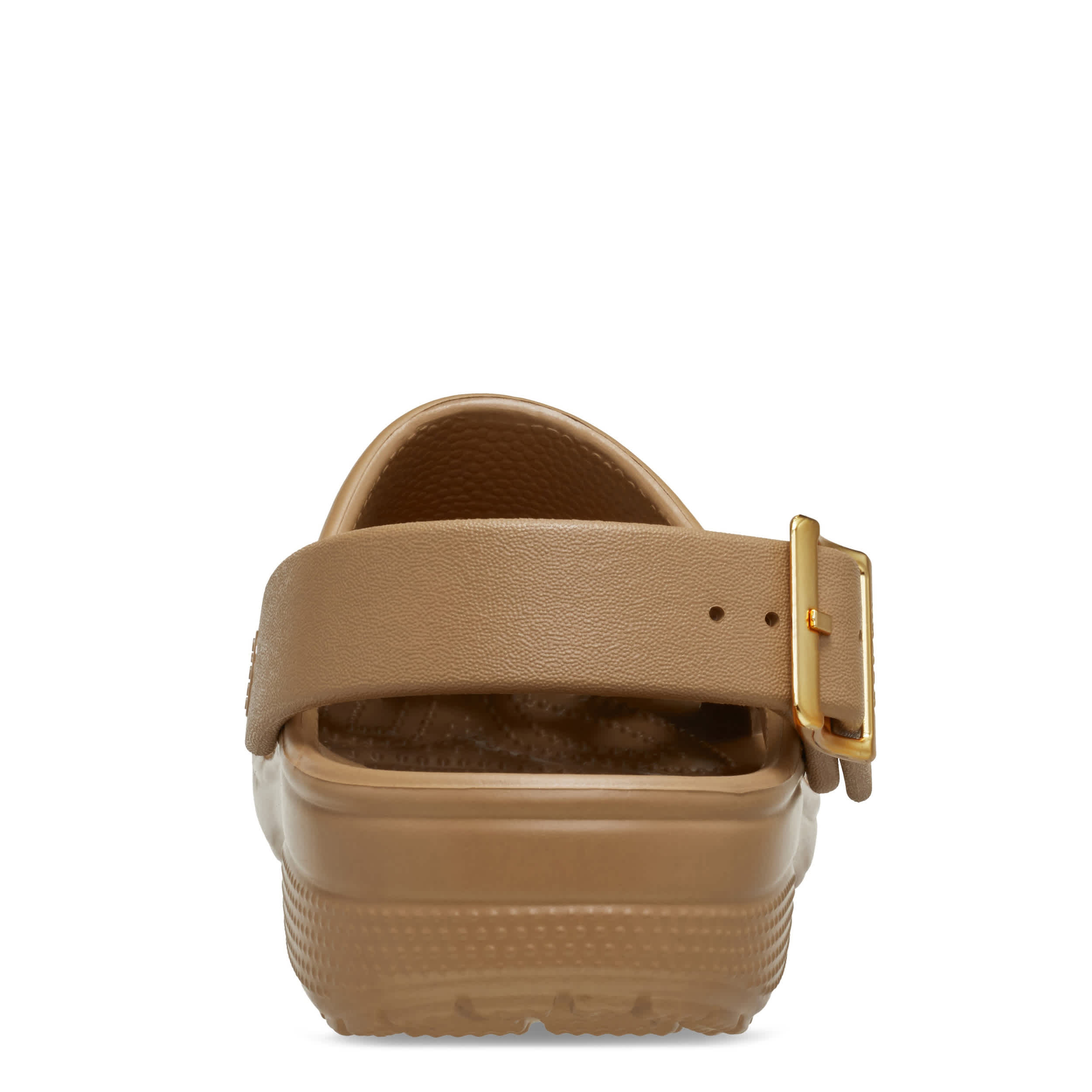 CROCS-WOMENS CLASSIC METAL BUCKLE CLOG-BROWN & 