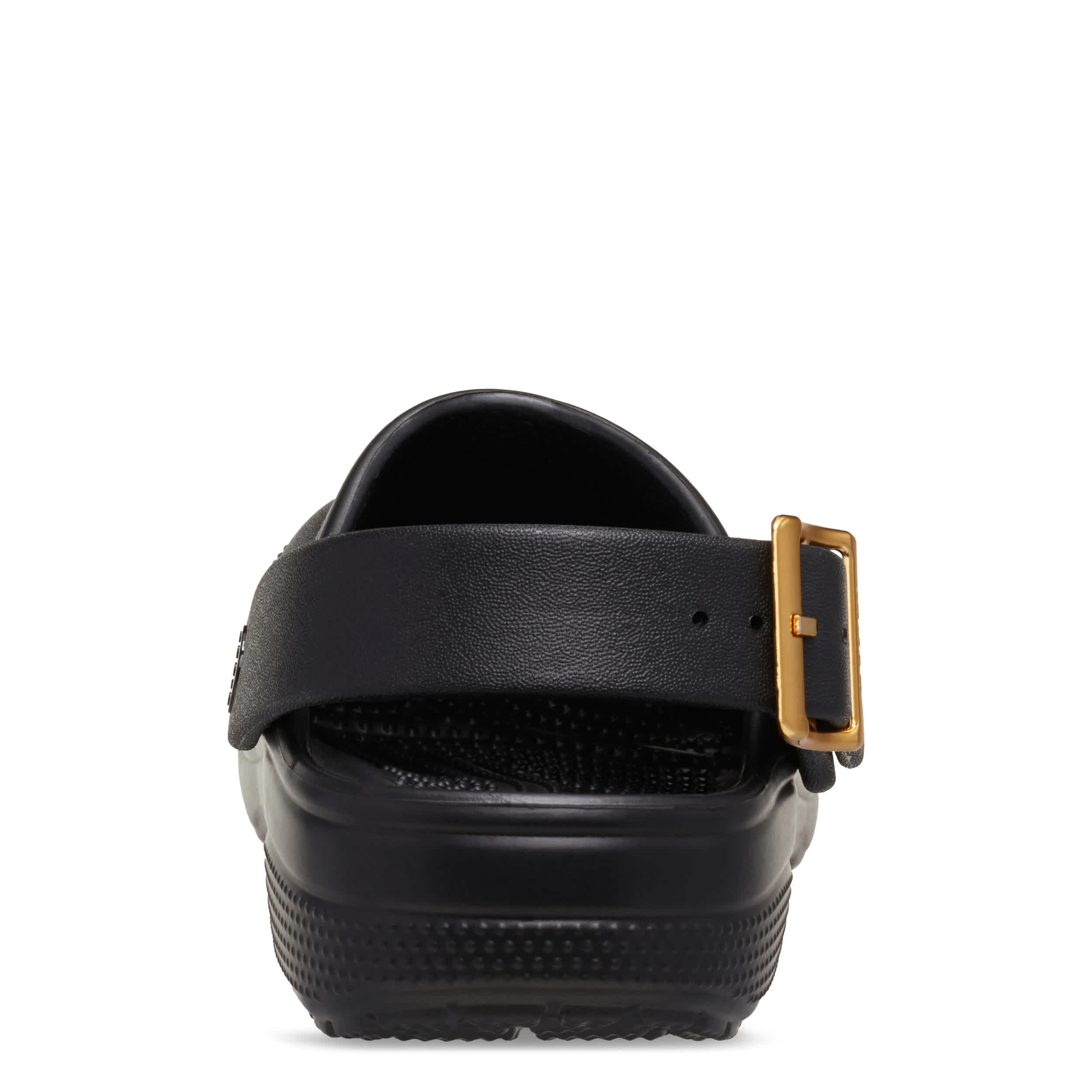CROCS-WOMENS CLASSIC METAL BUCKLE CLOG-BLACK & 