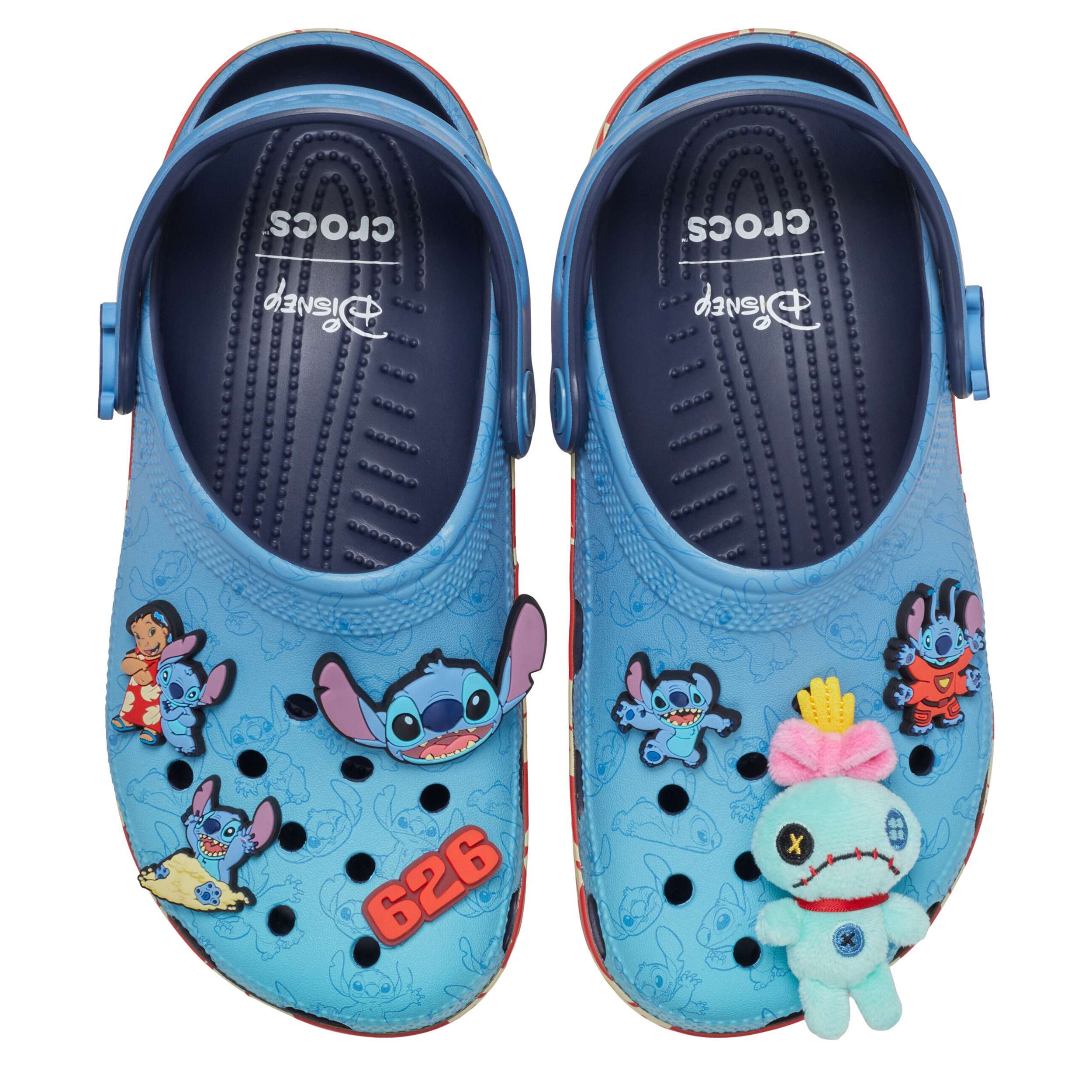 CROCS-WOMENS LILO & STITCH CLASSIC CLOG-BLUE & RED