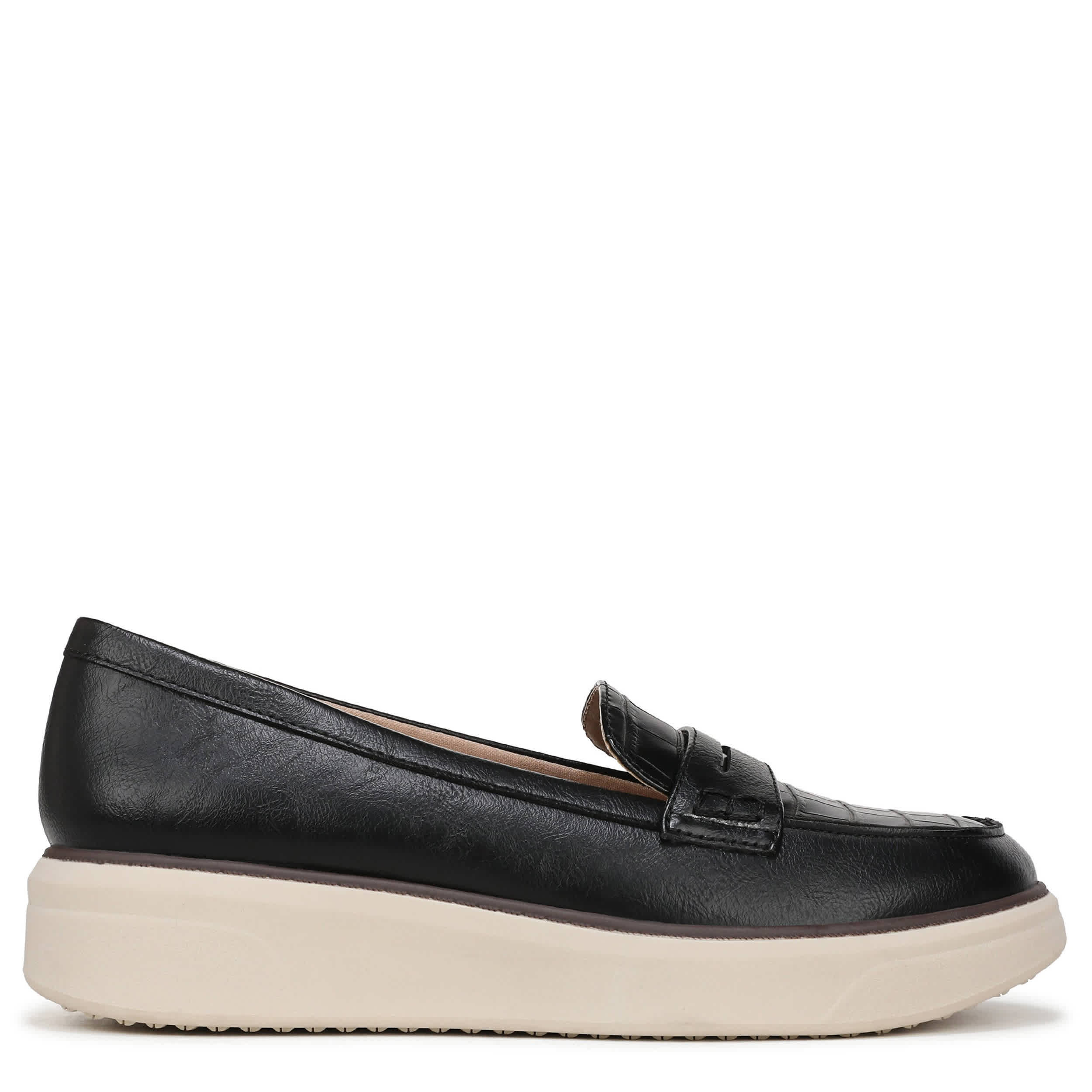 LIFESTRIDE-WOMENS CHELSEA LOAFER-BLACK & BLACK
