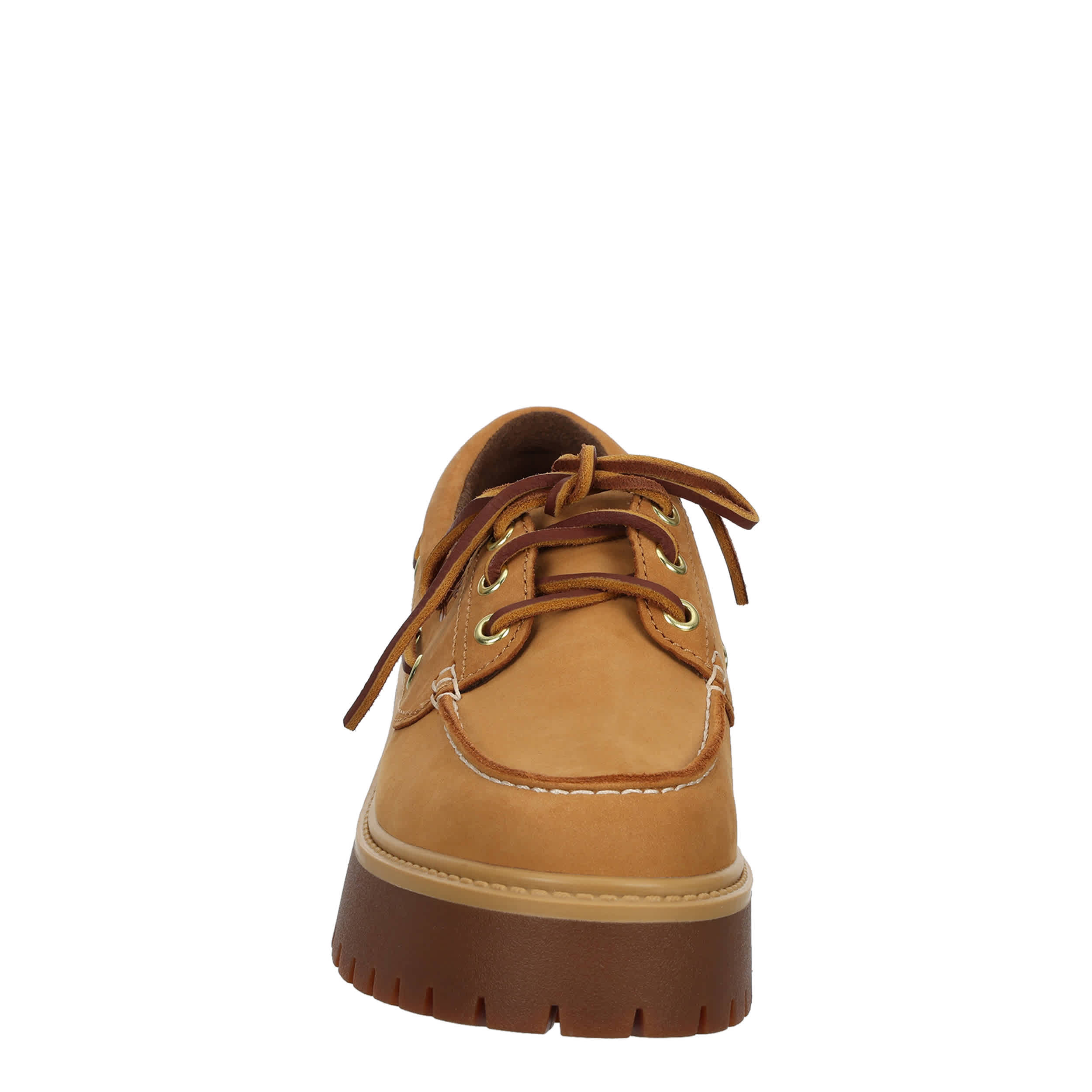 TIMBERLAND-WOMENS STONE STREET PLATFORM BOAT SHOE-WHEAT & 