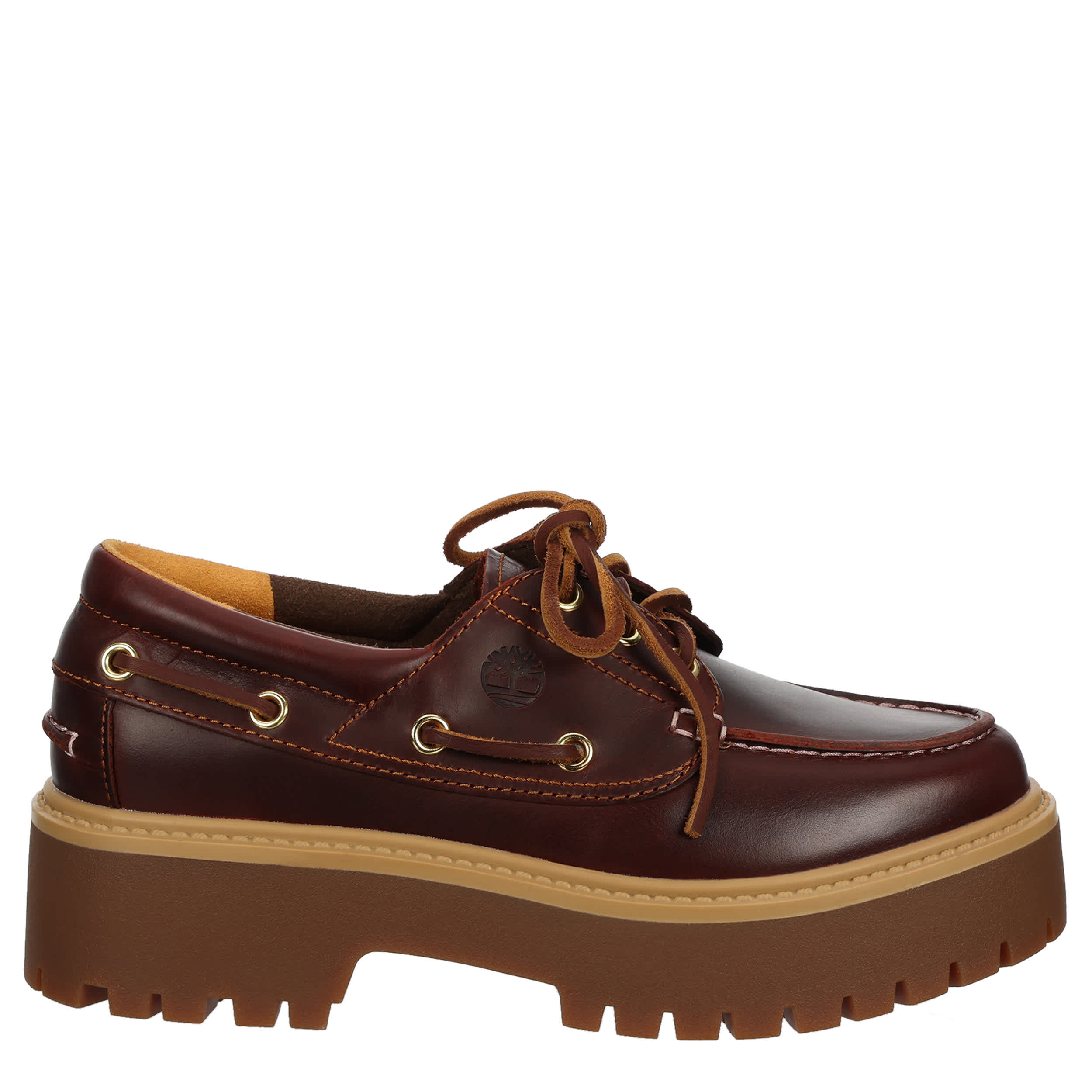 TIMBERLAND-WOMENS STONE STREET PLATFORM BOAT SHOE-BROWN & 