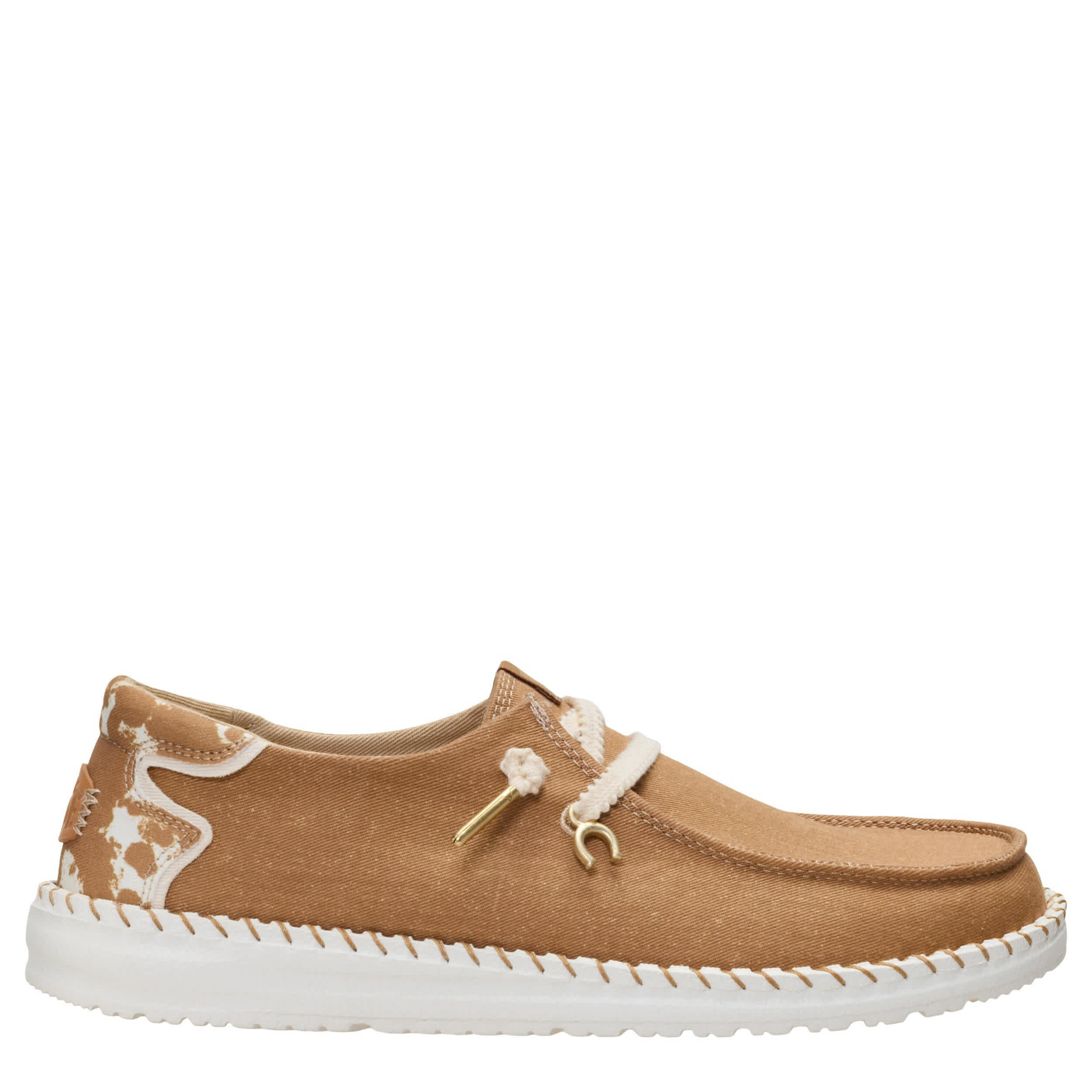 HEYDUDE-WOMENS WENDY WILD WEST SLIP ON SNEAKER-BROWN & ANIMAL