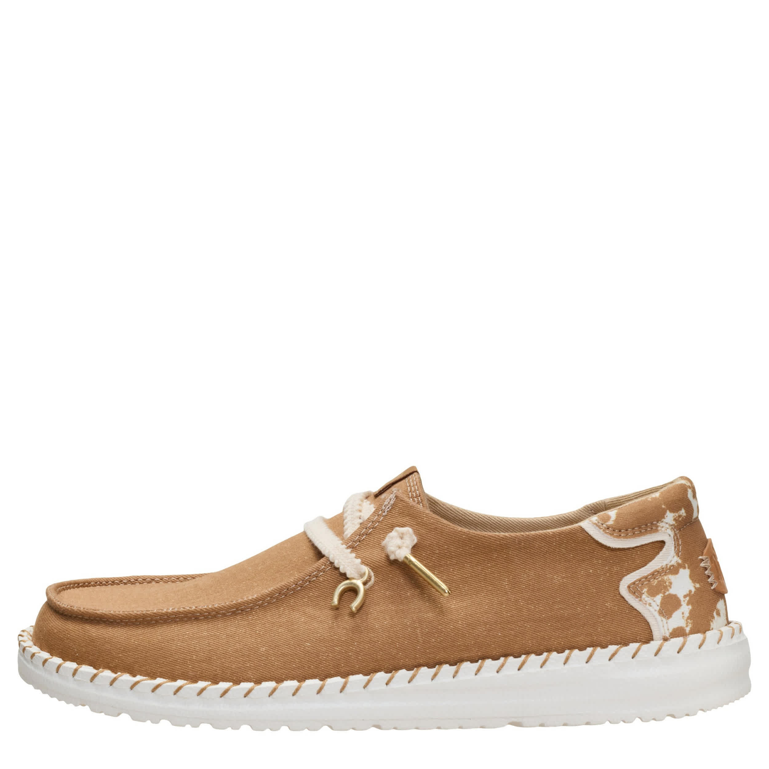 HEYDUDE-WOMENS WENDY WILD WEST SLIP ON SNEAKER-BROWN & ANIMAL