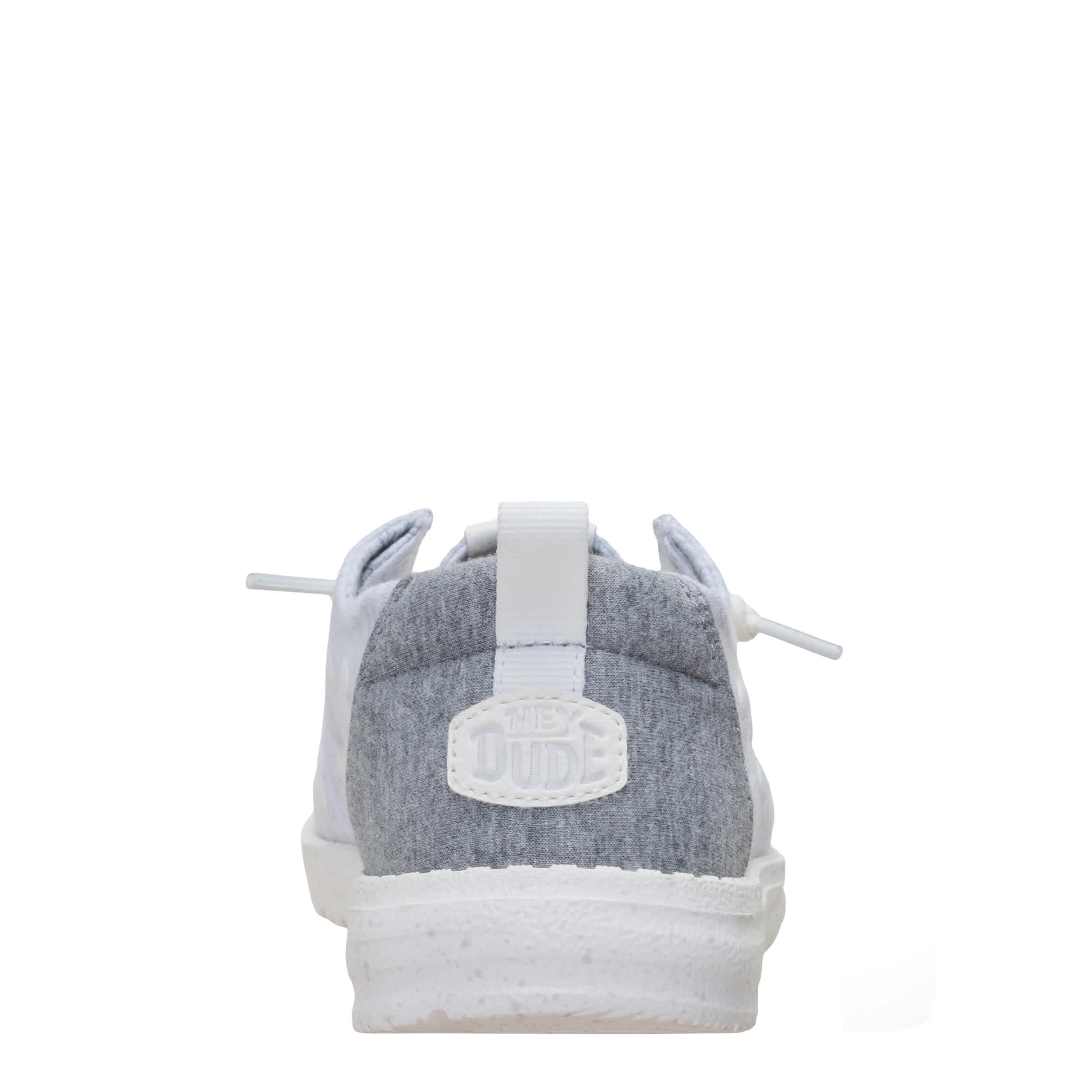 HEYDUDE-WOMENS WENDY FUNK MINNIE SLIP ON SNEAKER-GREY & WHITE
