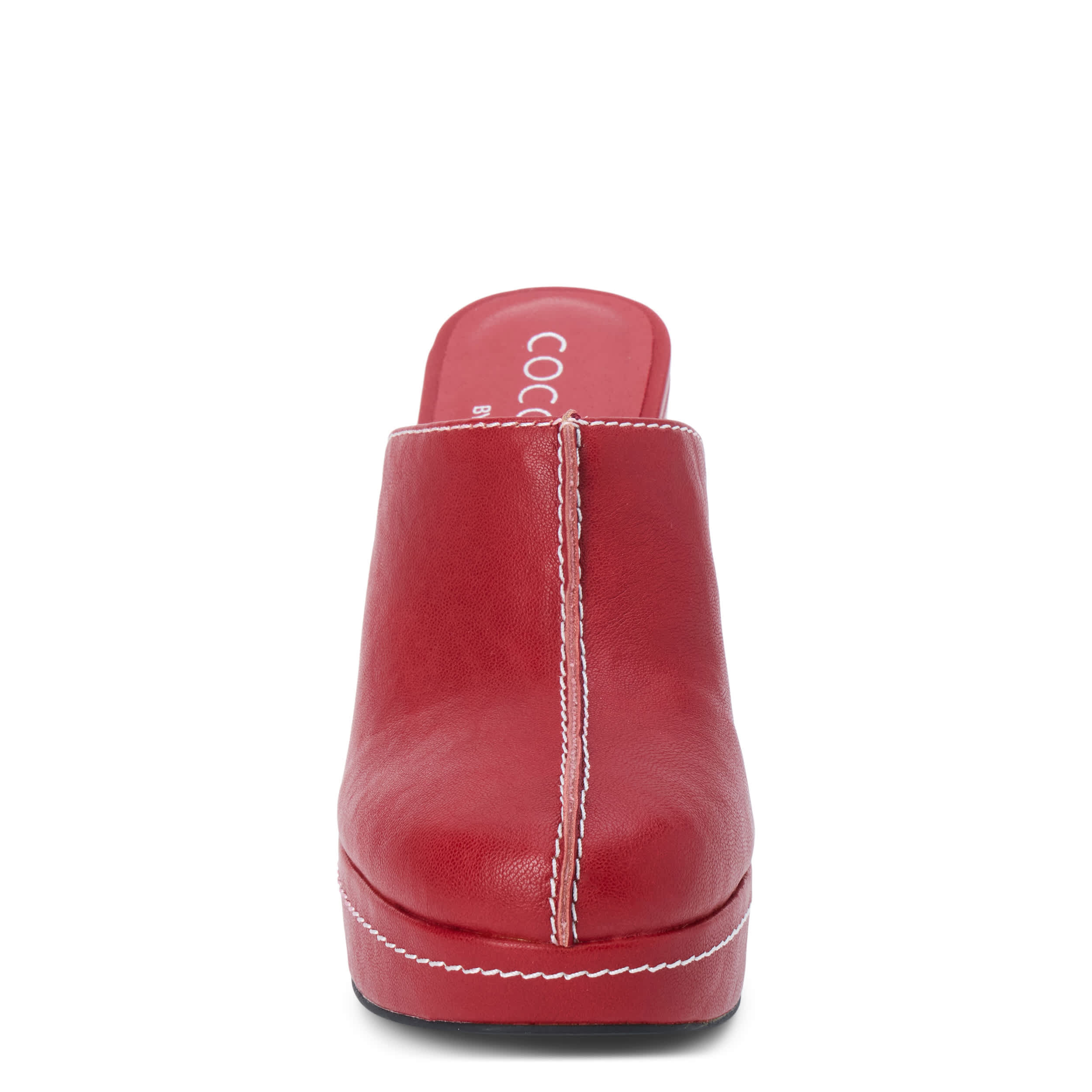 COCONUTS-WOMENS KRISTA PLATFORM MULE PUMP-RED & 