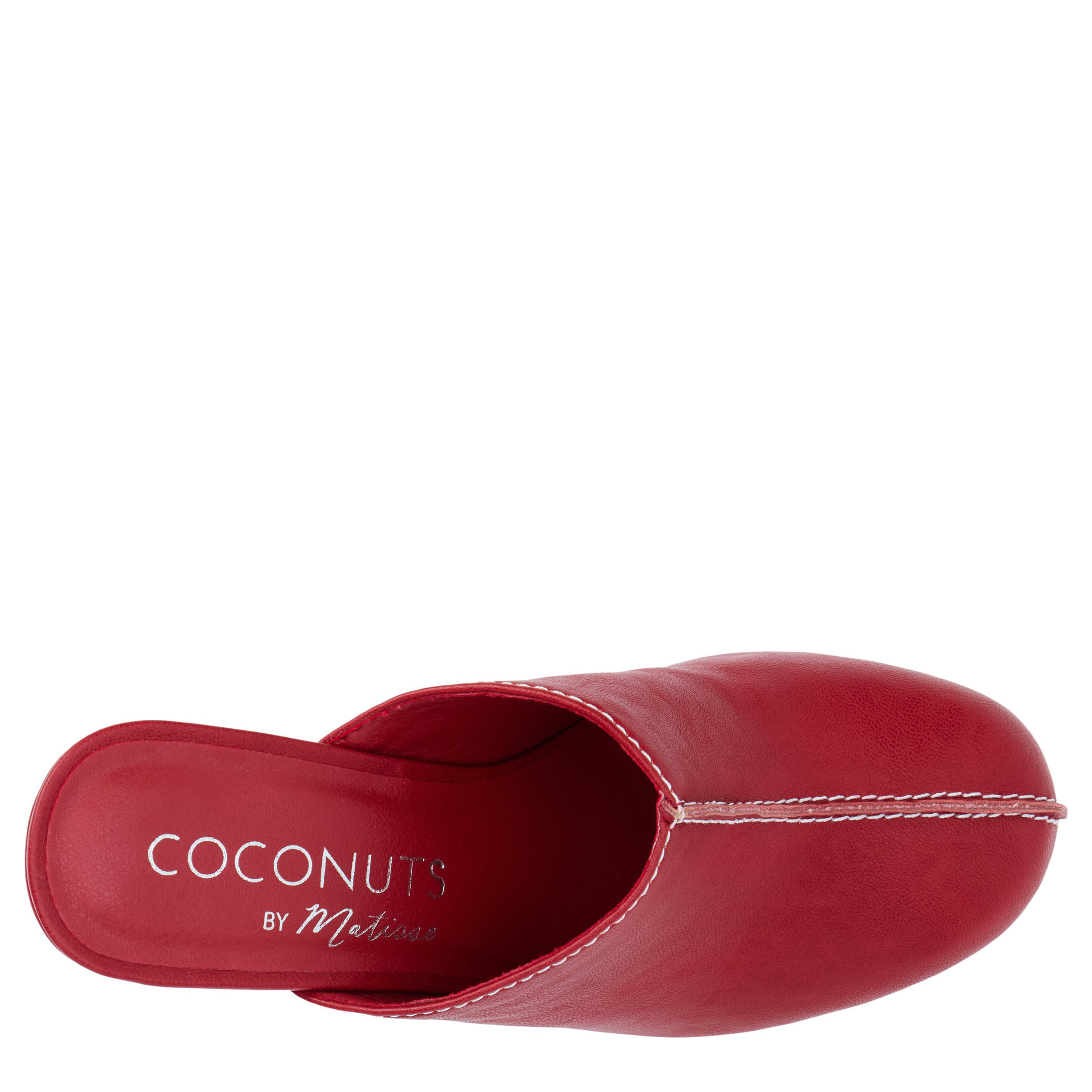 COCONUTS-WOMENS KRISTA PLATFORM MULE PUMP-RED & 