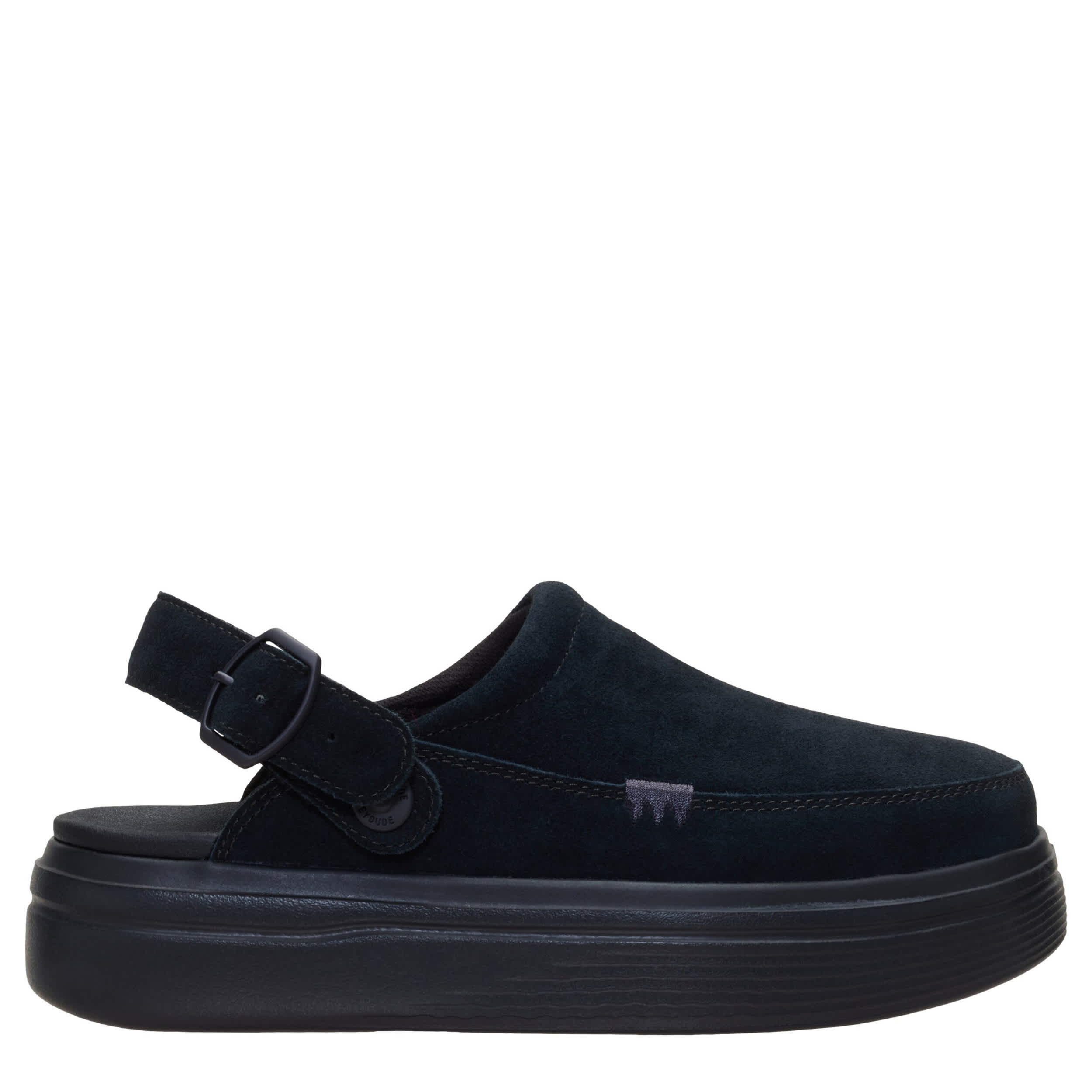 HEYDUDE-WOMENS AUSTIN LIFT SNEAKER-BLACK & BLACK