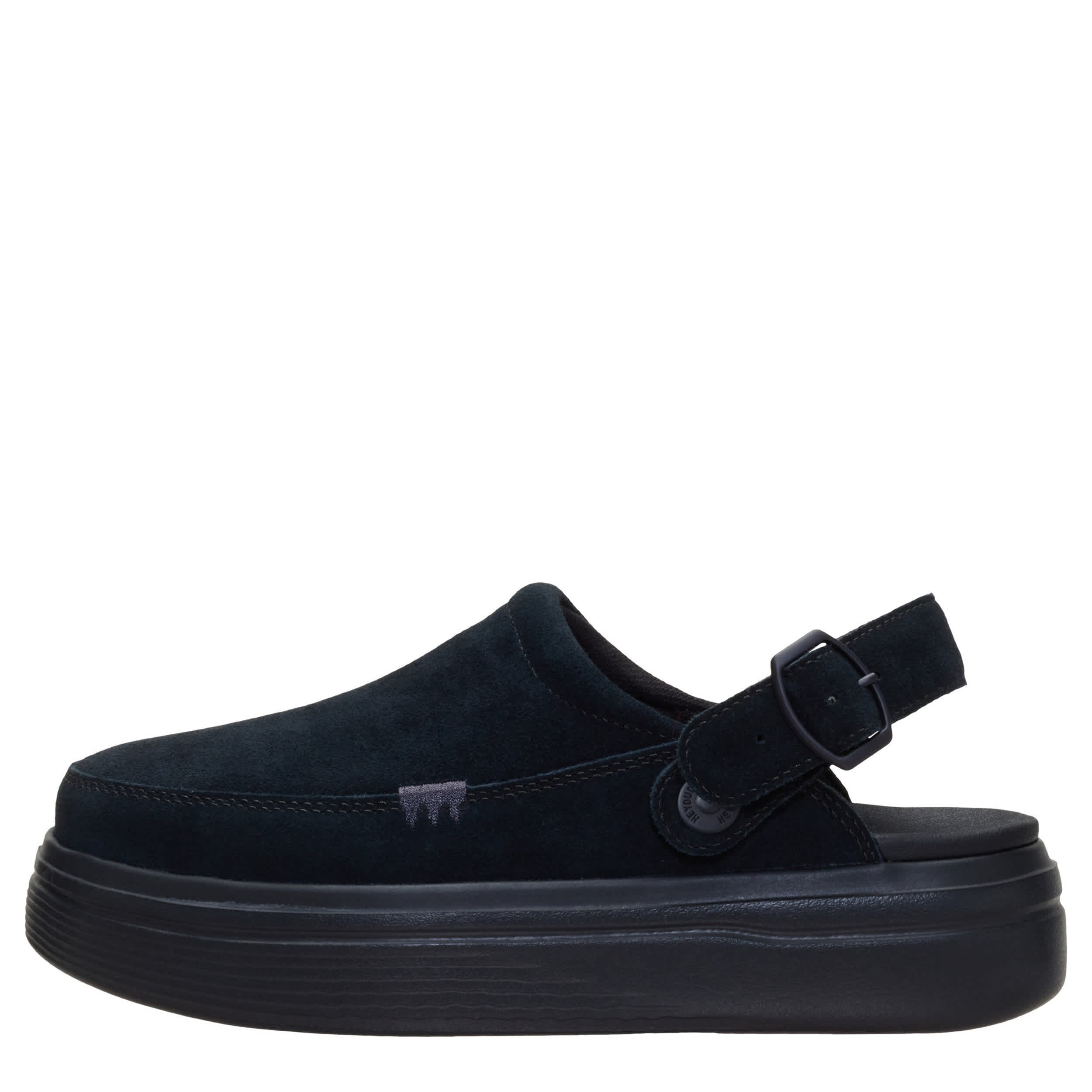 HEYDUDE-WOMENS AUSTIN LIFT SNEAKER-BLACK & BLACK