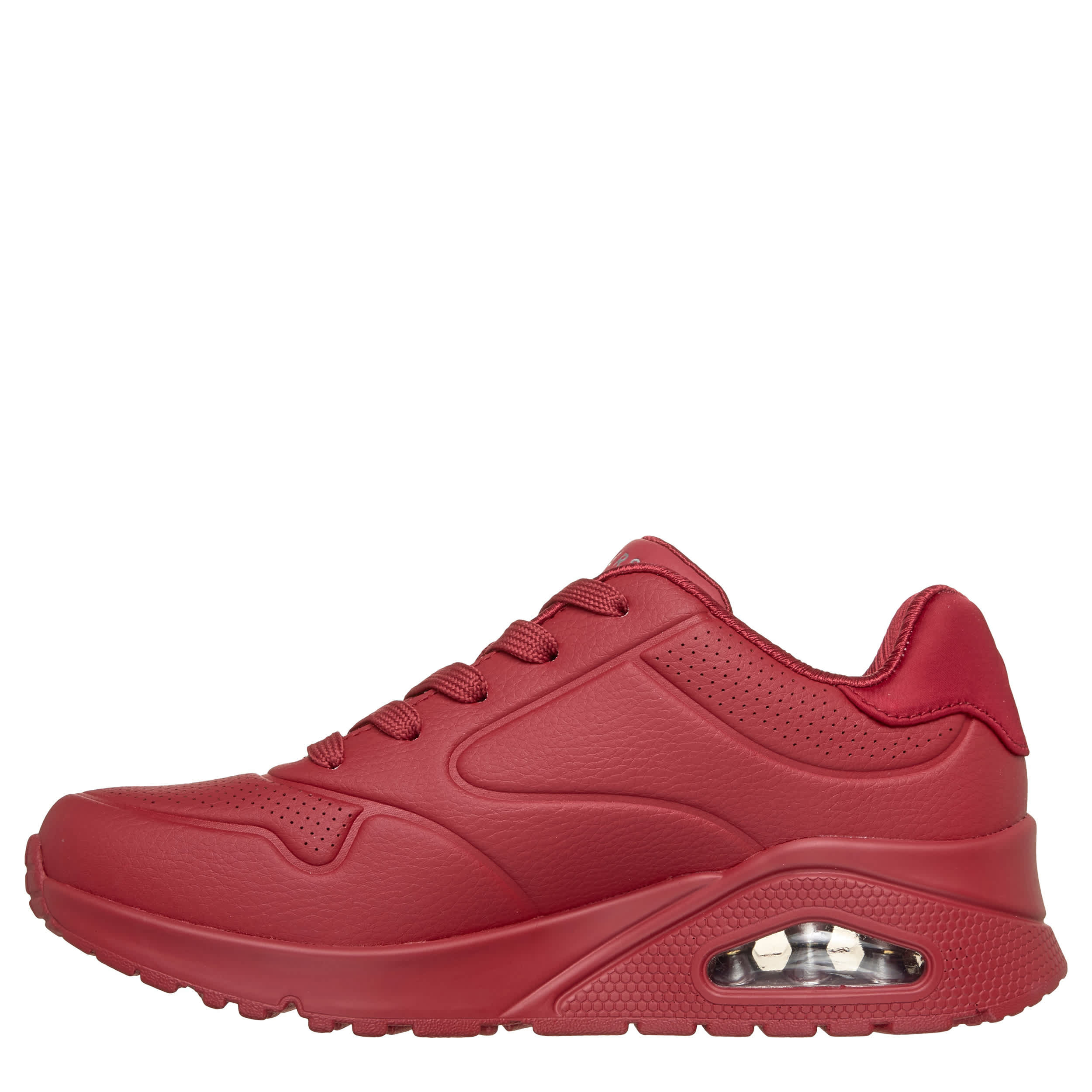 SKECHERS-WOMENS UNO SAVY SNEAKER-RED & RED