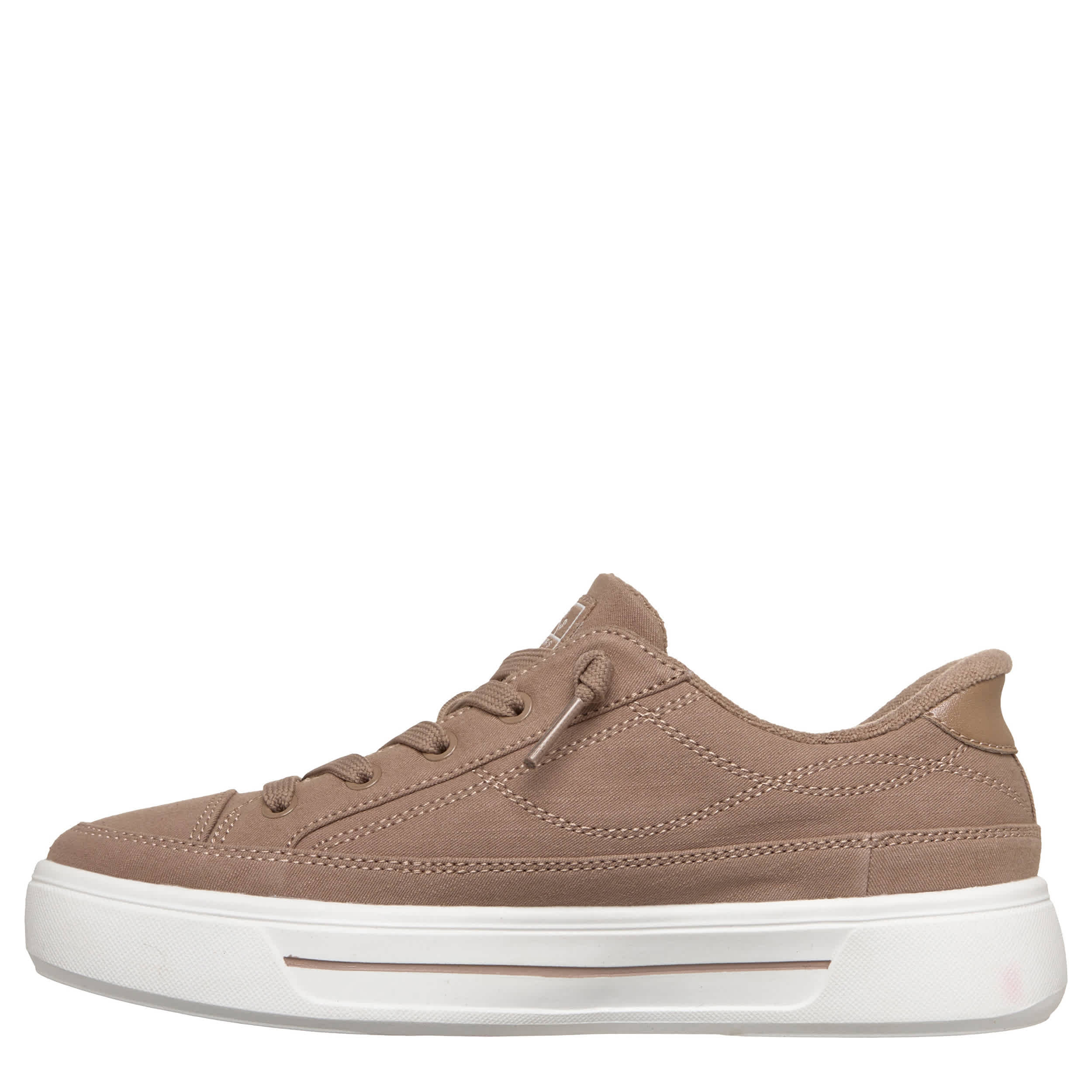 SKECHERS-WOMENS SLIP-INS BOBS SOCIAL SLIP ON SNEAKER-MOCHA & 