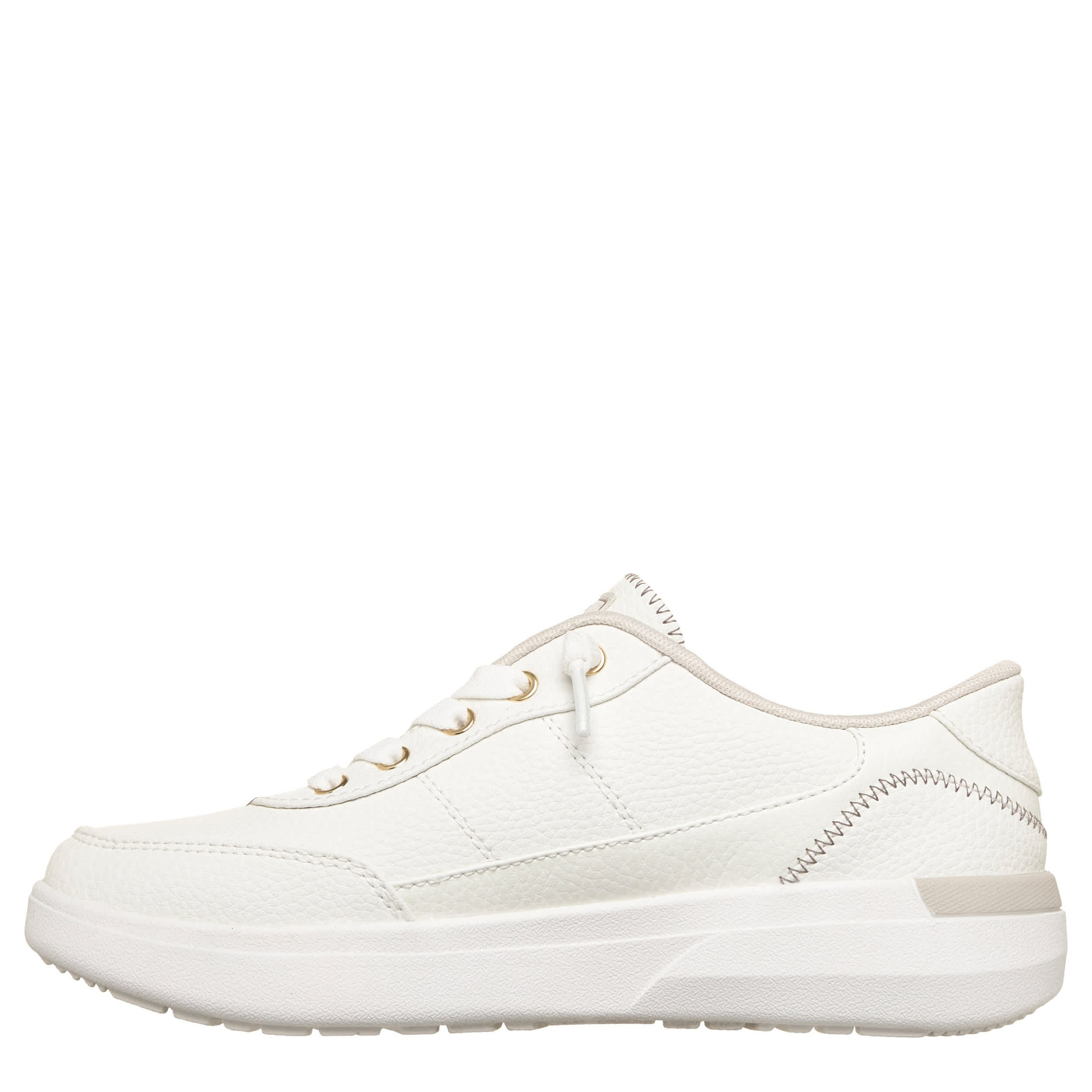 SKECHERS-WOMENS SLIP-INS SKIP CLOUD SLIP ON SNEAKER-WHITE & 