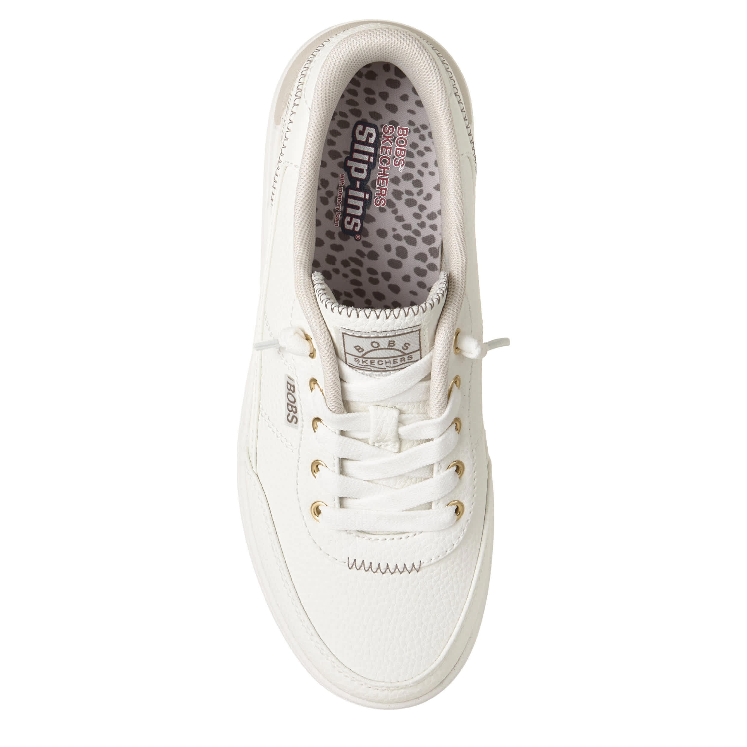 SKECHERS-WOMENS SLIP-INS SKIP CLOUD SLIP ON SNEAKER-WHITE & 